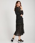 Kleedjes - Zwarte maxi-jurk print Ella Italia