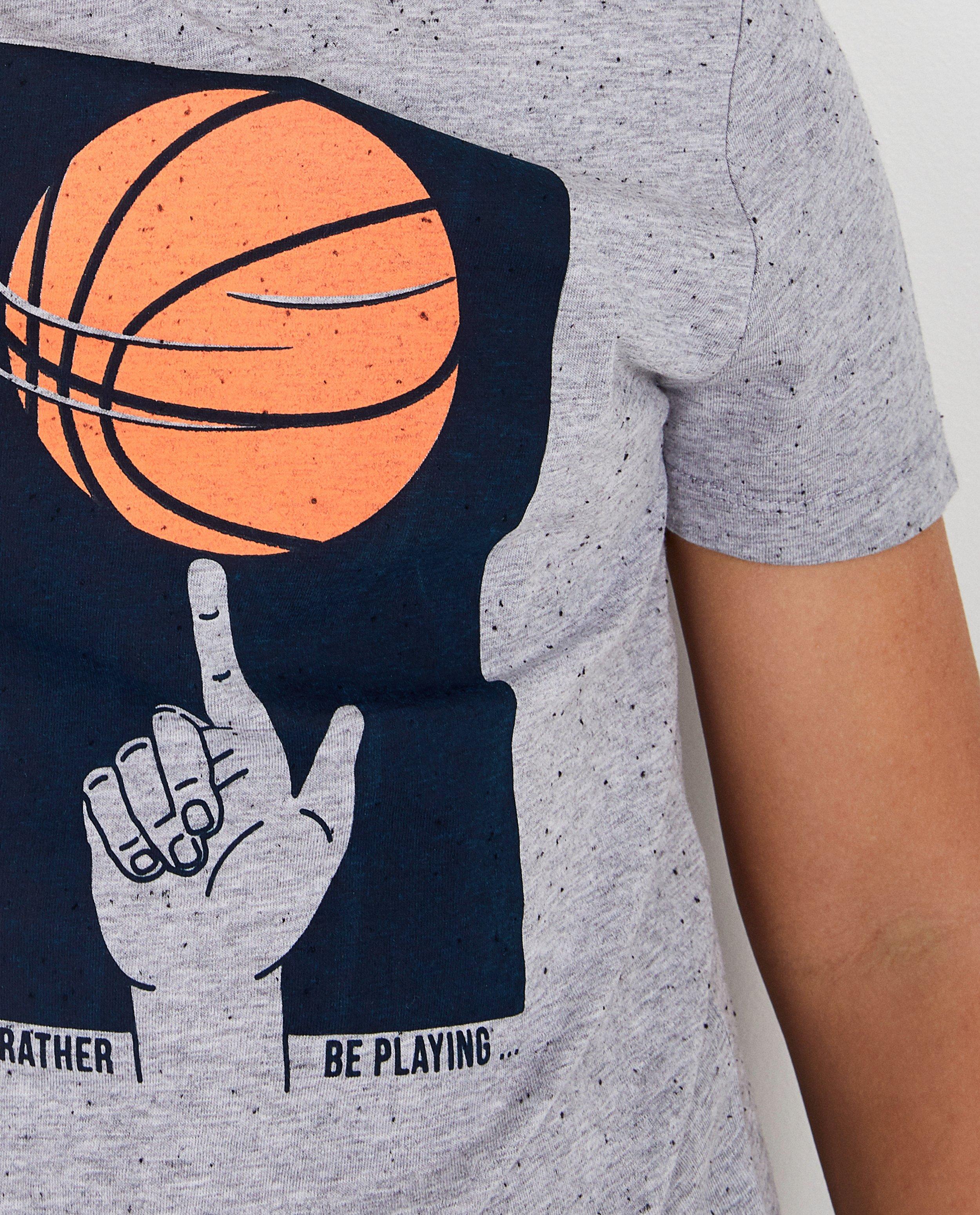 T-shirts - Grijs T-shirt basketbal