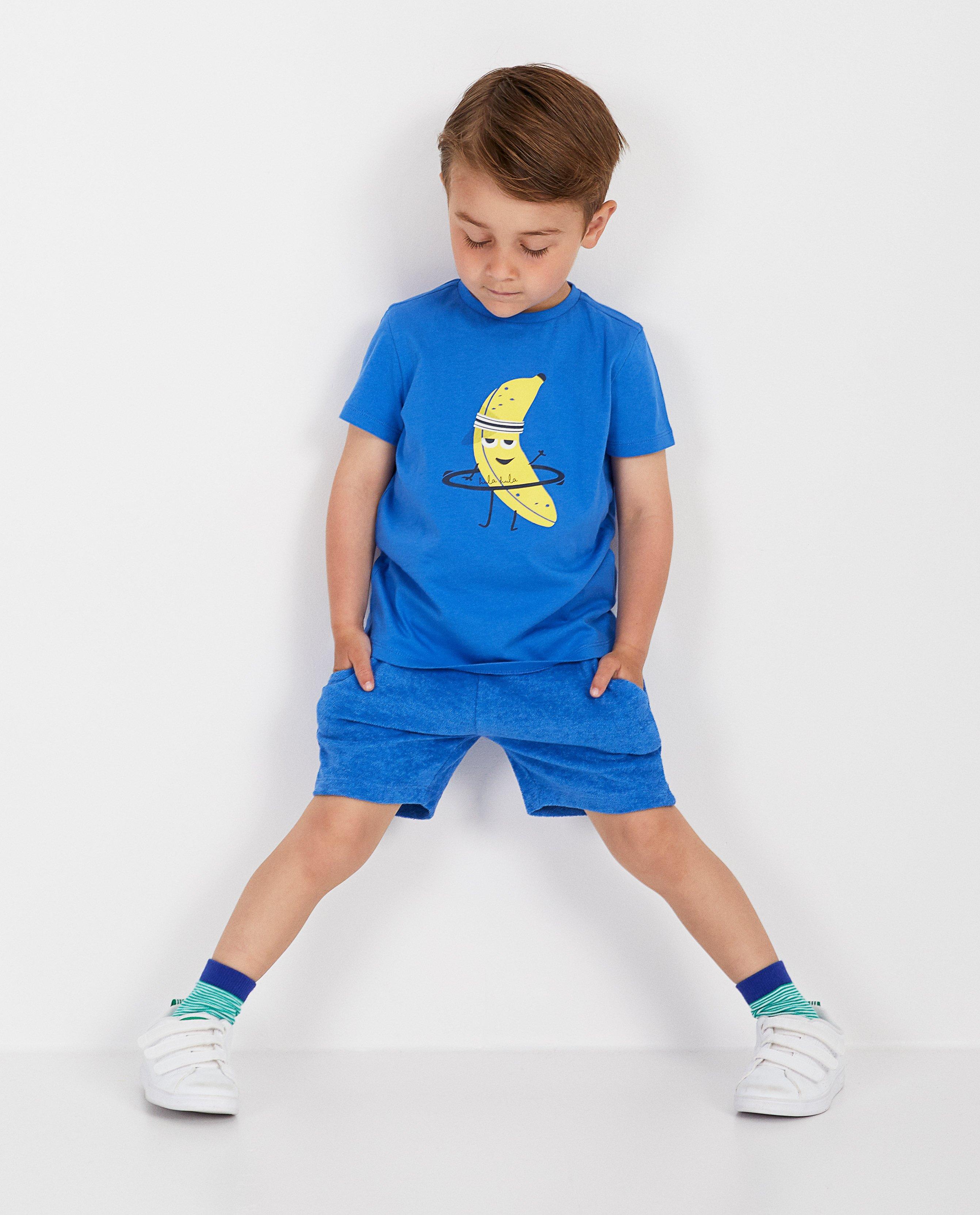 Sponzen short in blauw BESTies - stretch - Besties