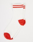 Chaussettes blanches - fil métallisé rouge - JBC