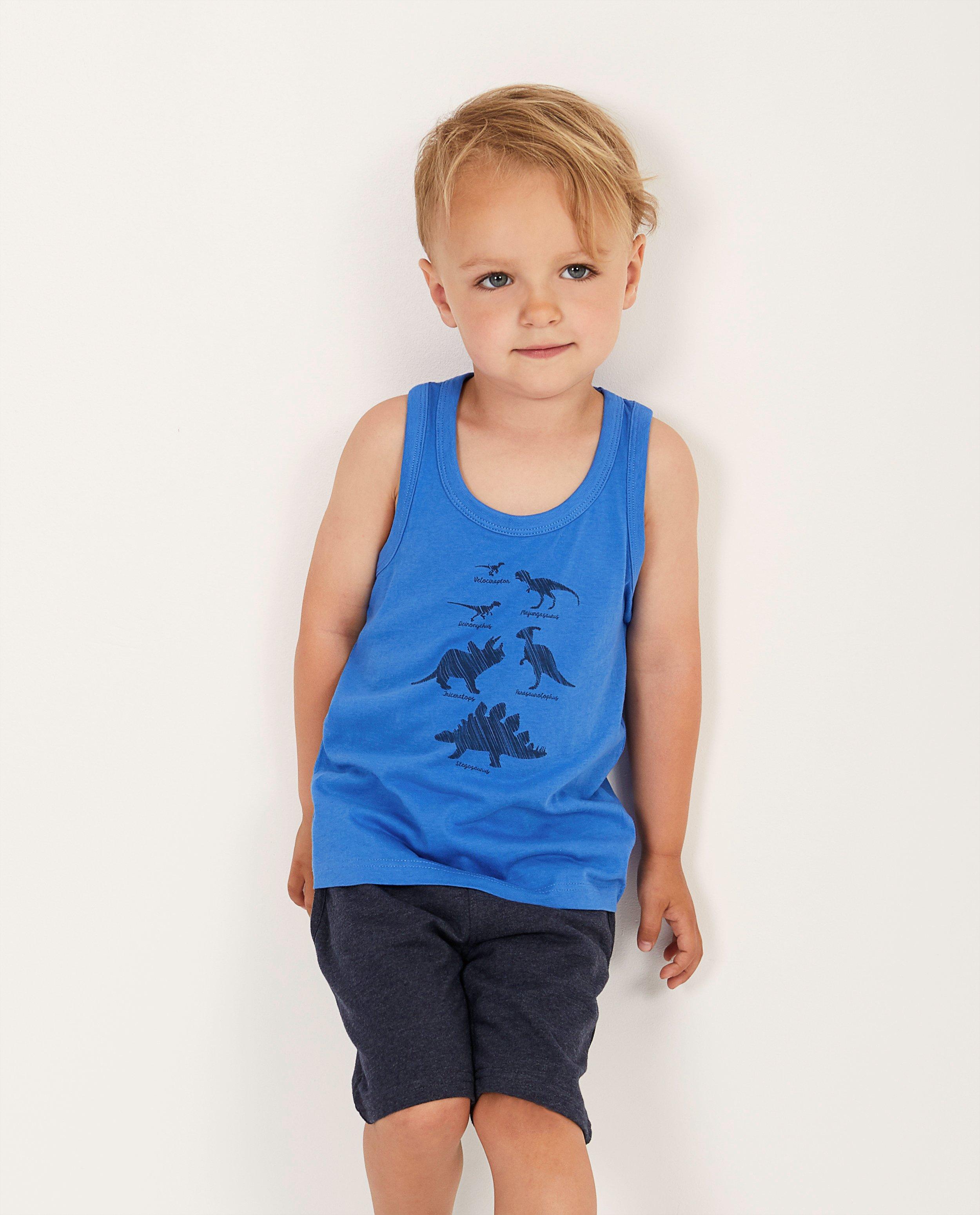 Blauwe tanktop 2 7 jaar BESTies