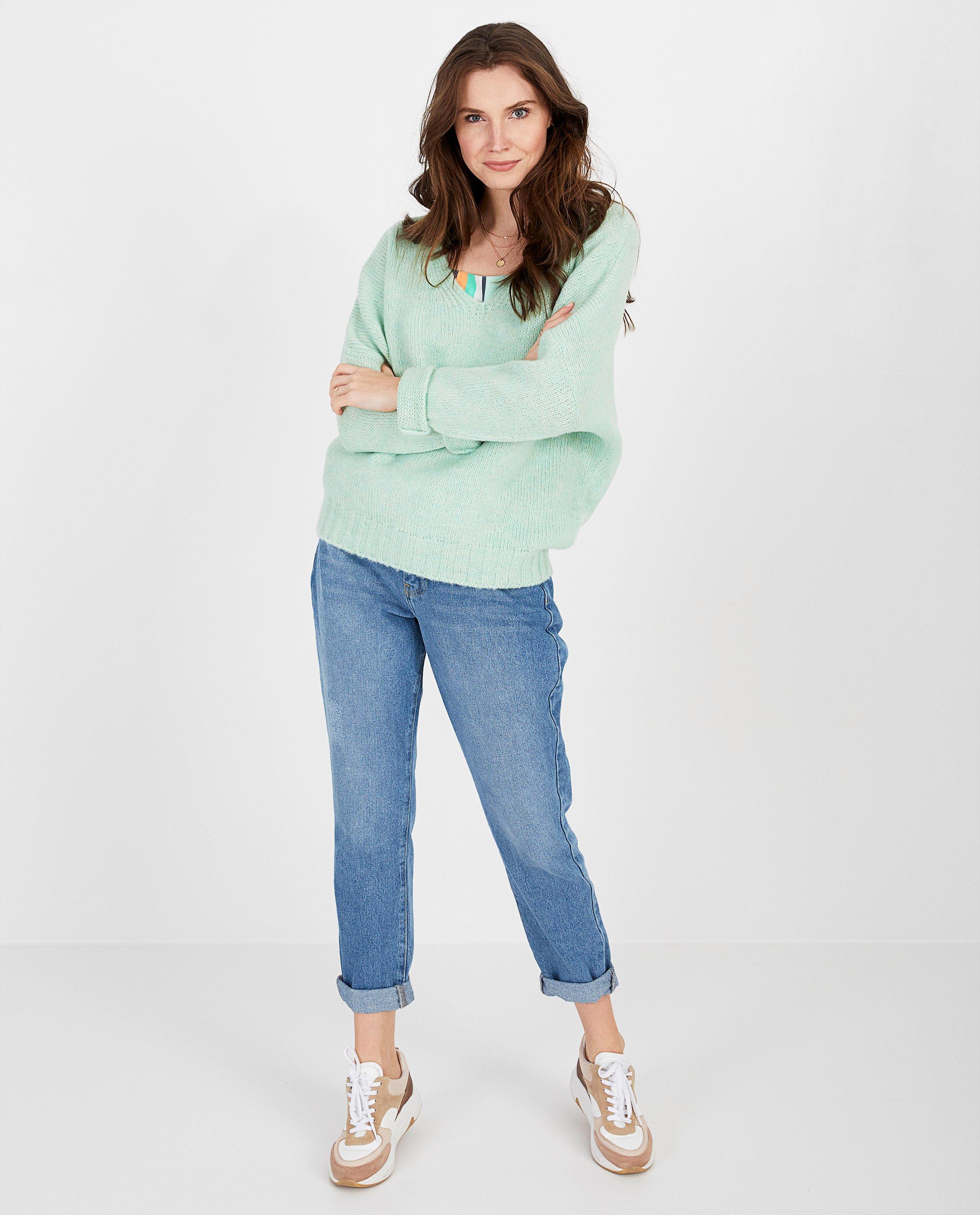 Blauwe mom-jeans Karen Damen - destroyed - Karen Damen
