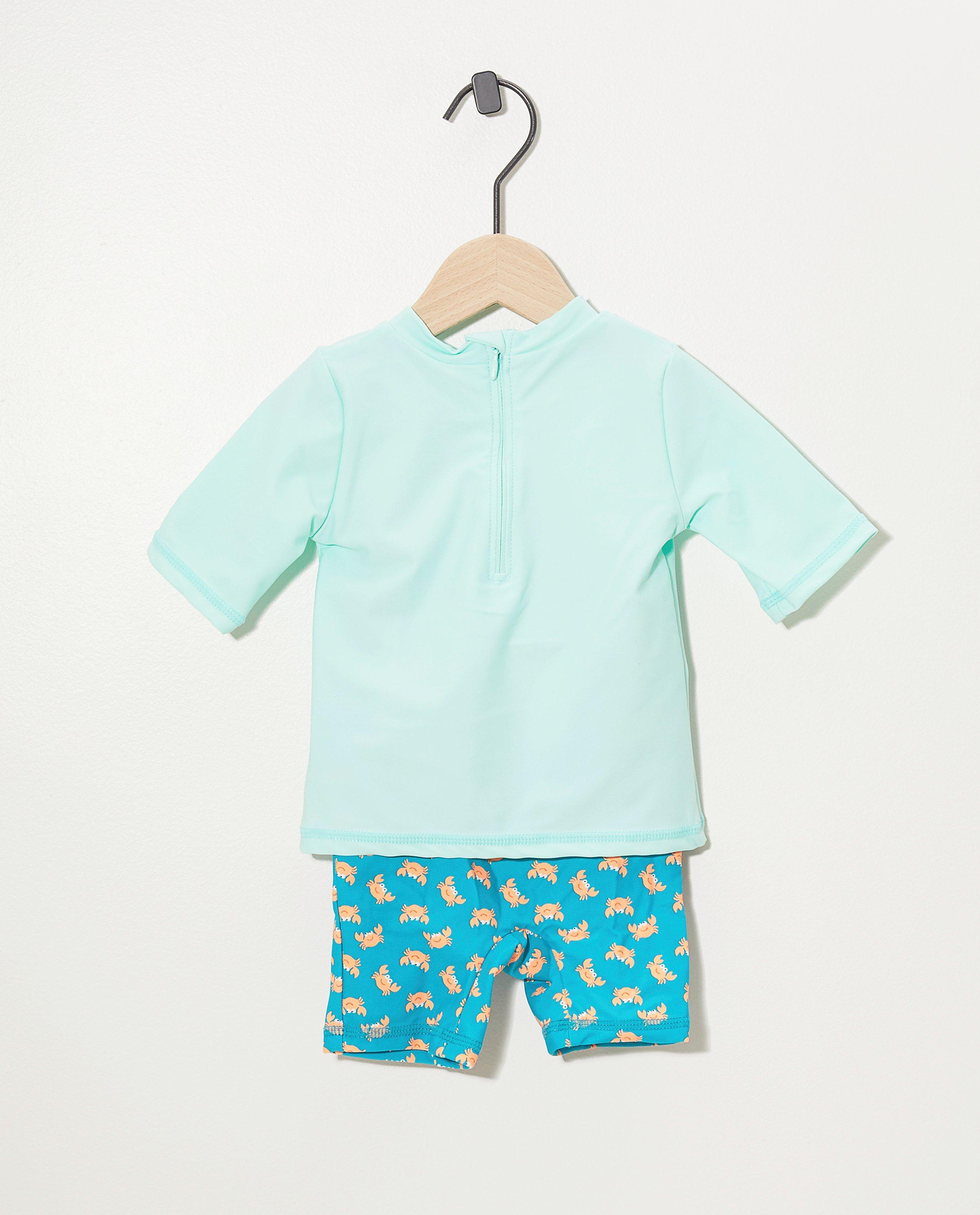 Zwemkleding - Blauw zwempak met uv-bescherming