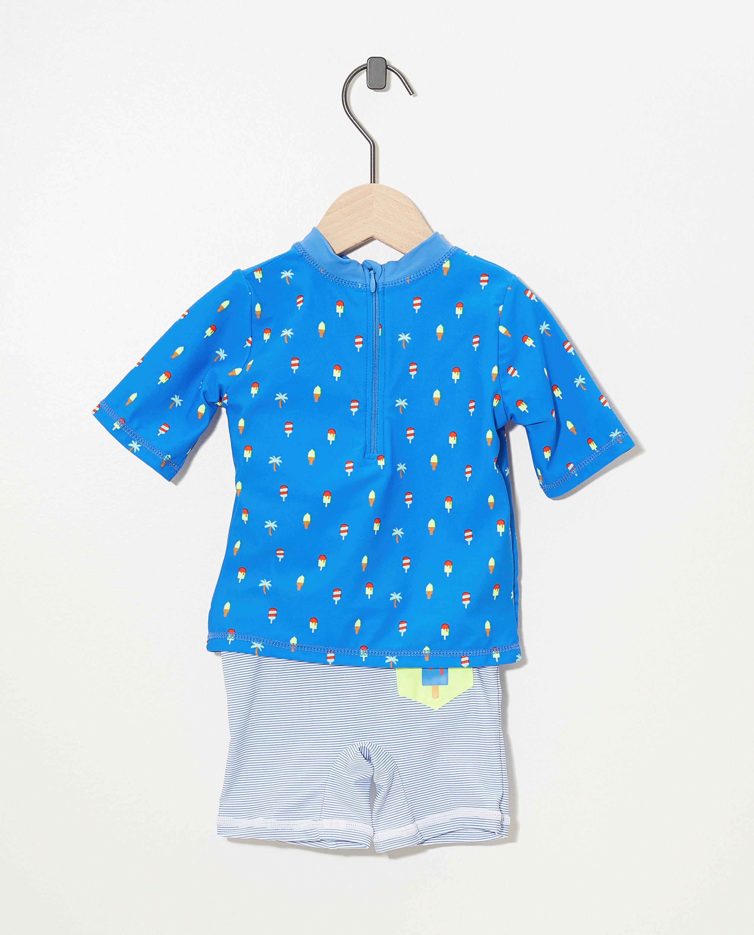 Zwemkleding - Blauw zwempak met uv-bescherming