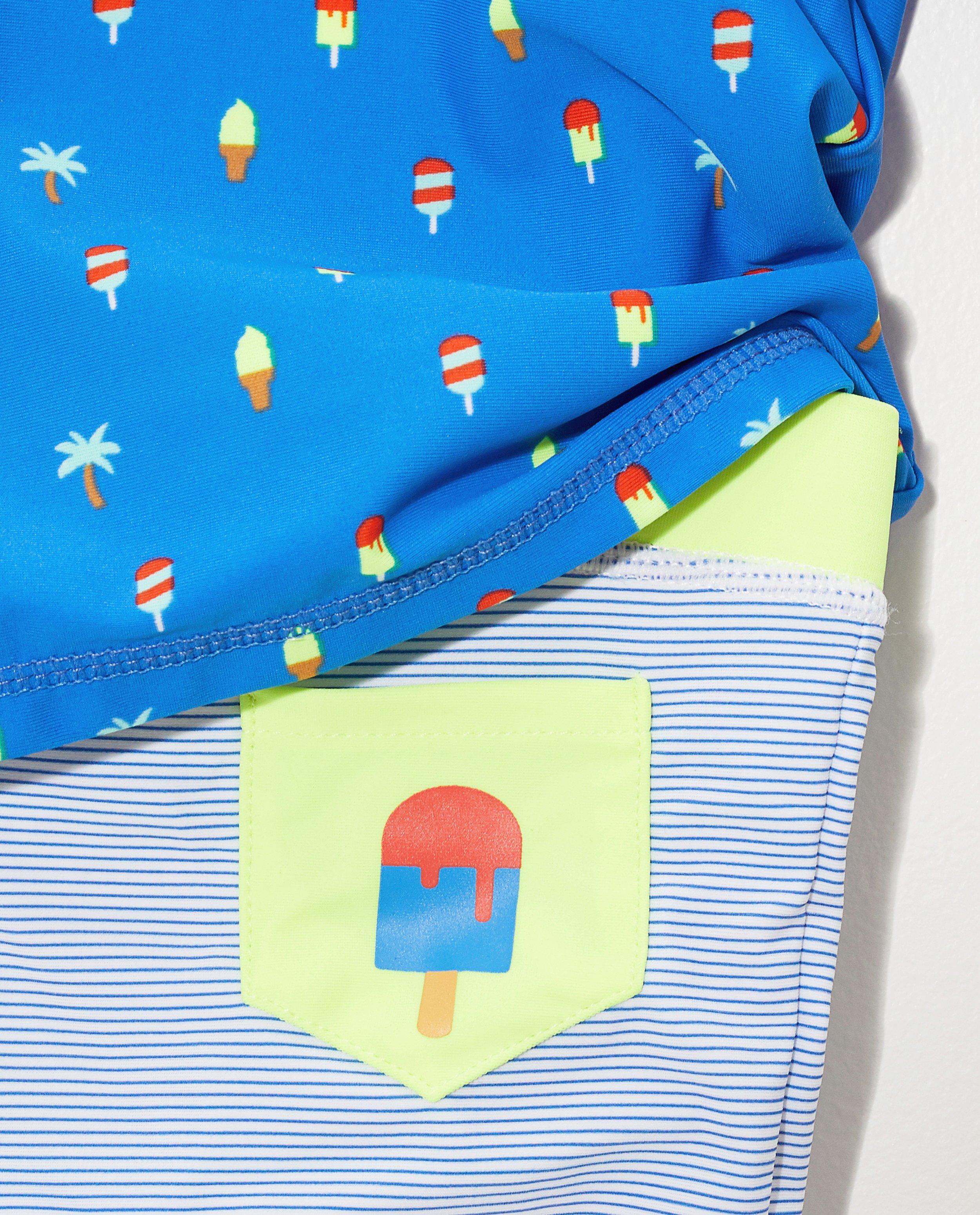 Zwemkleding - Blauw zwempak met uv-bescherming