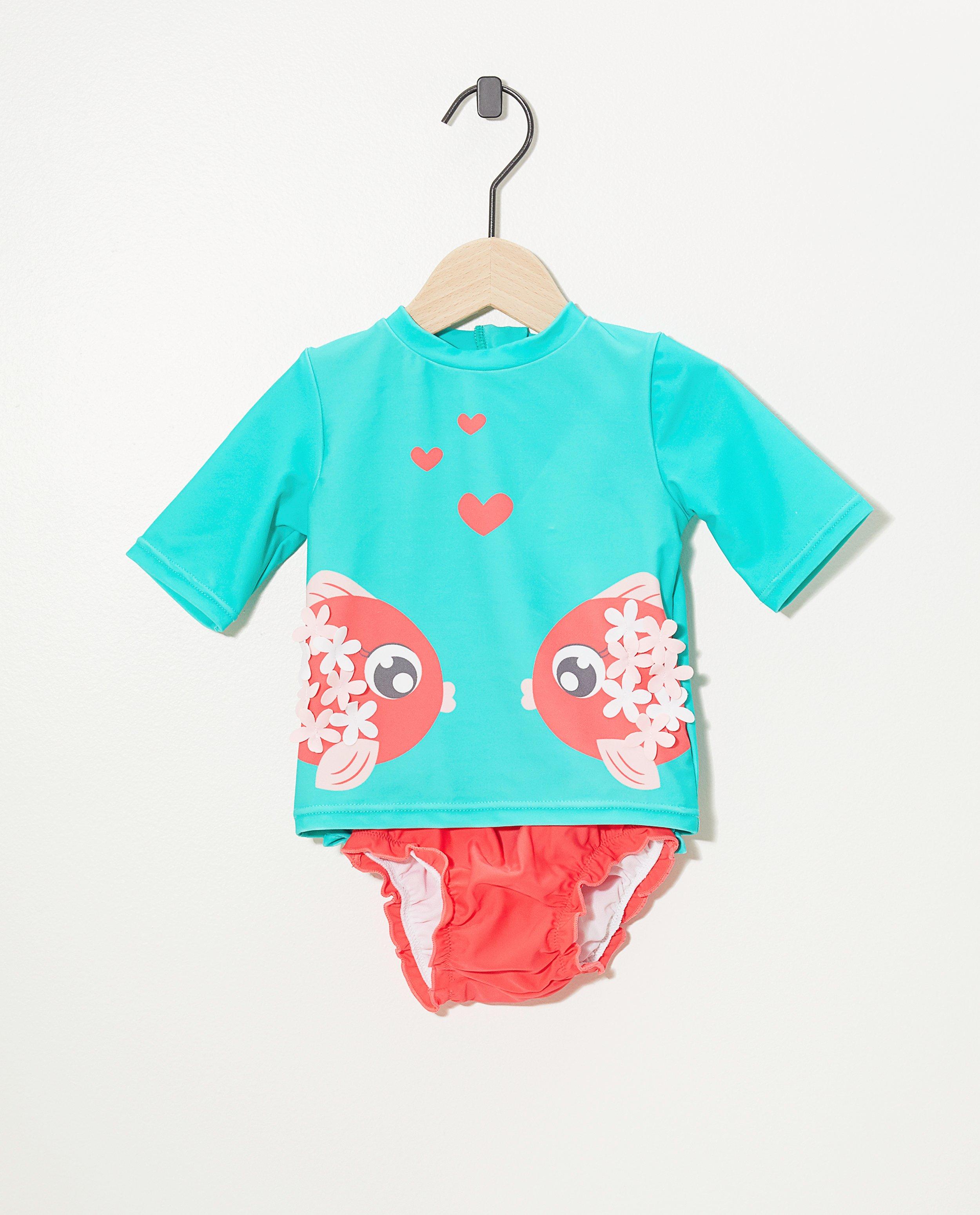 Tankini, protection U.V. - avec des petits poissons - Cuddles and Smiles