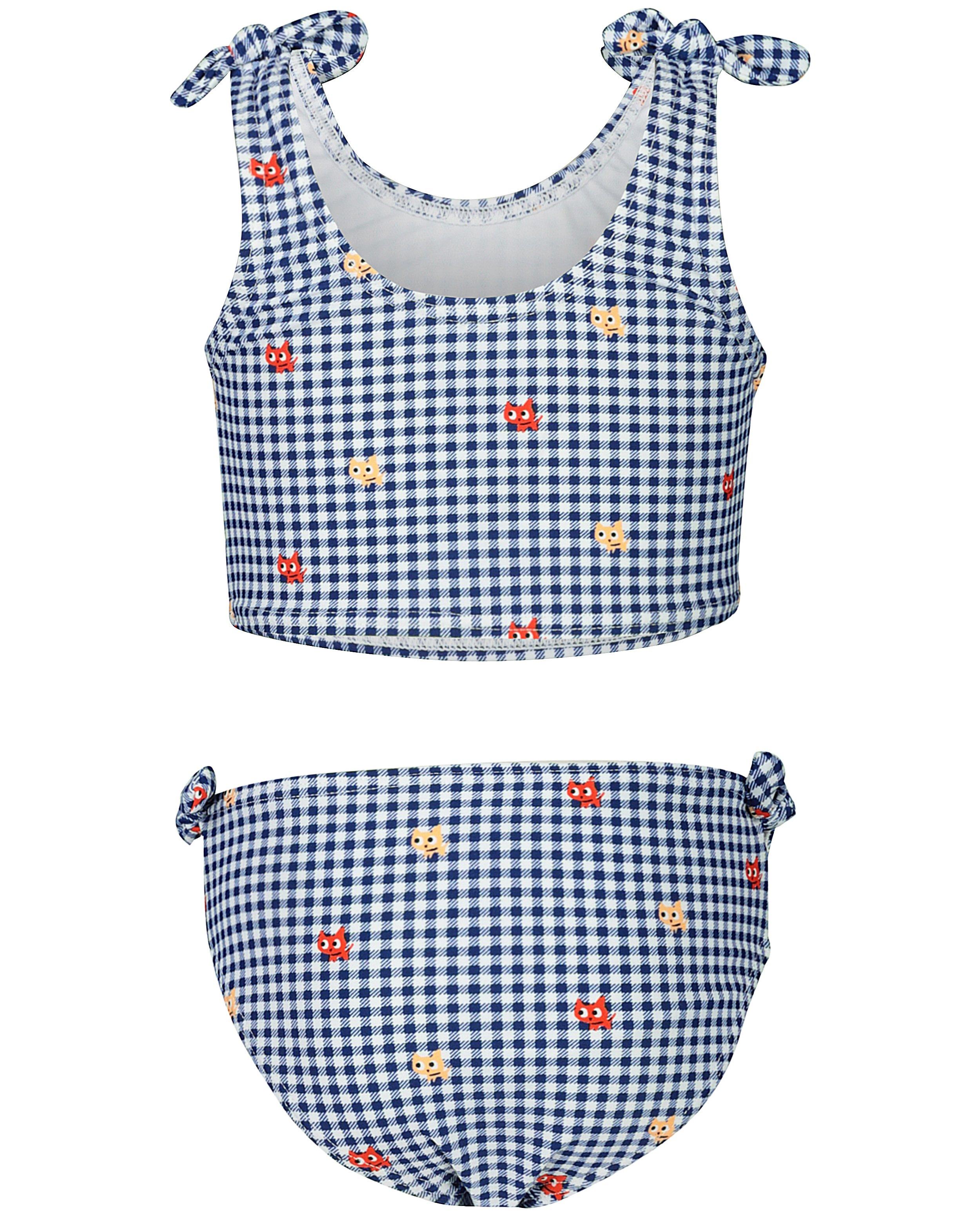 Zwemkleding - Blauw-witte bikini met print