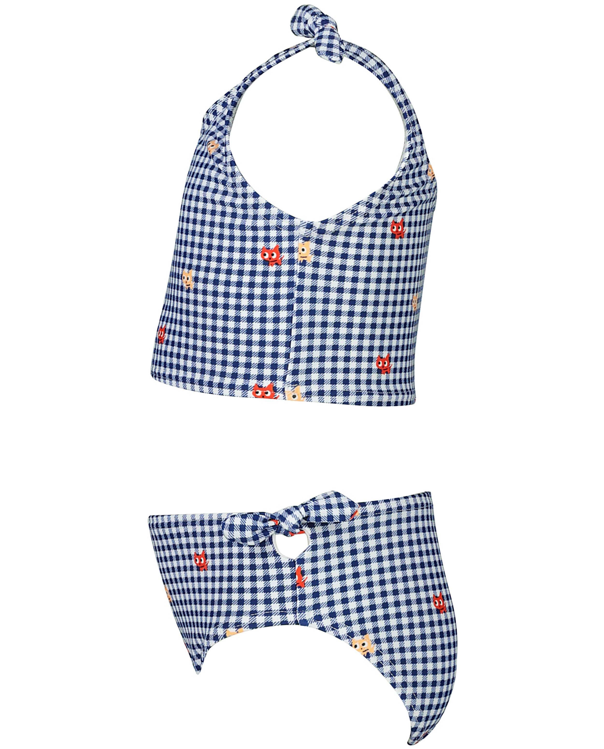 Zwemkleding - Blauw-witte bikini met print