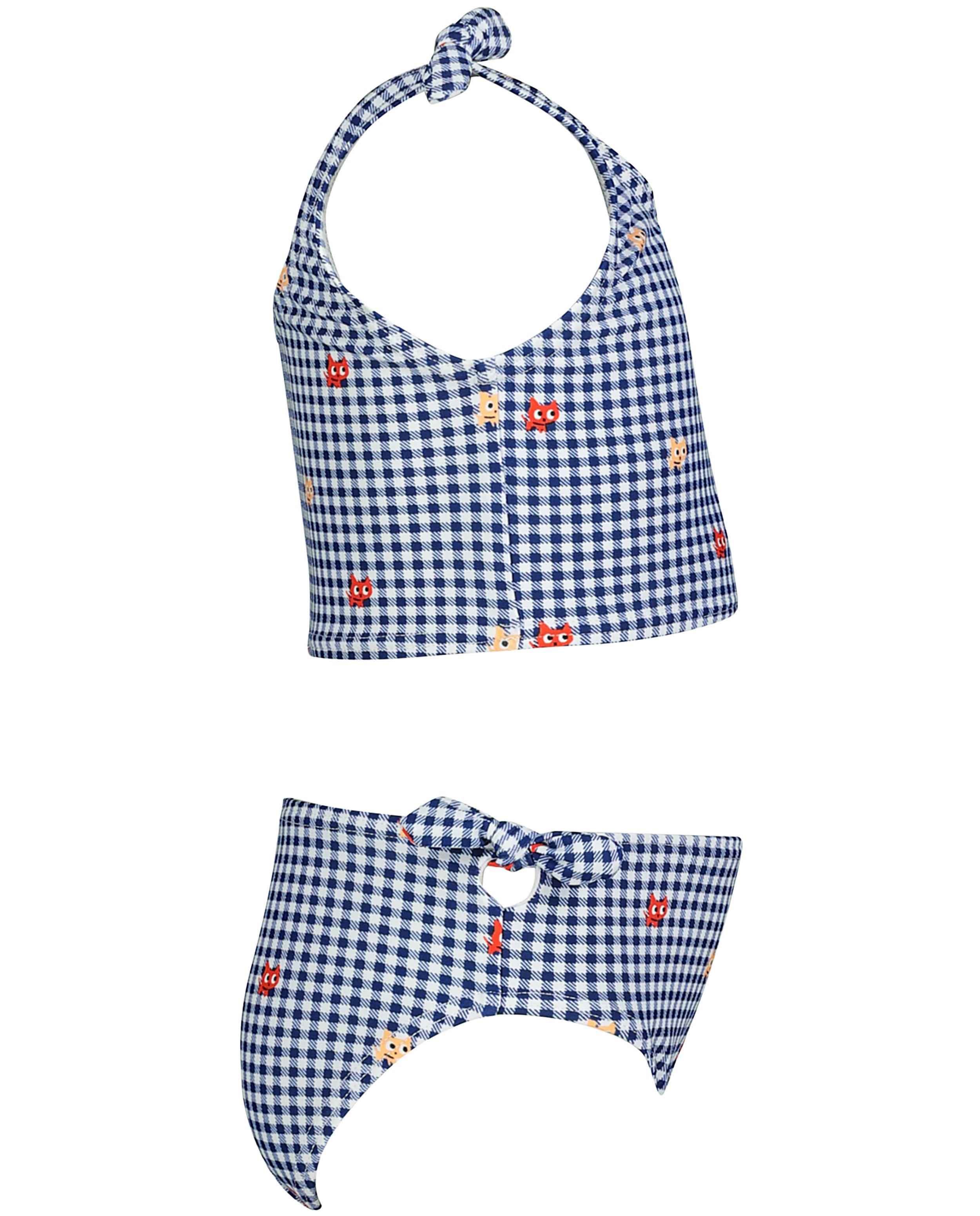 Zwemkleding - Blauw-witte bikini met print
