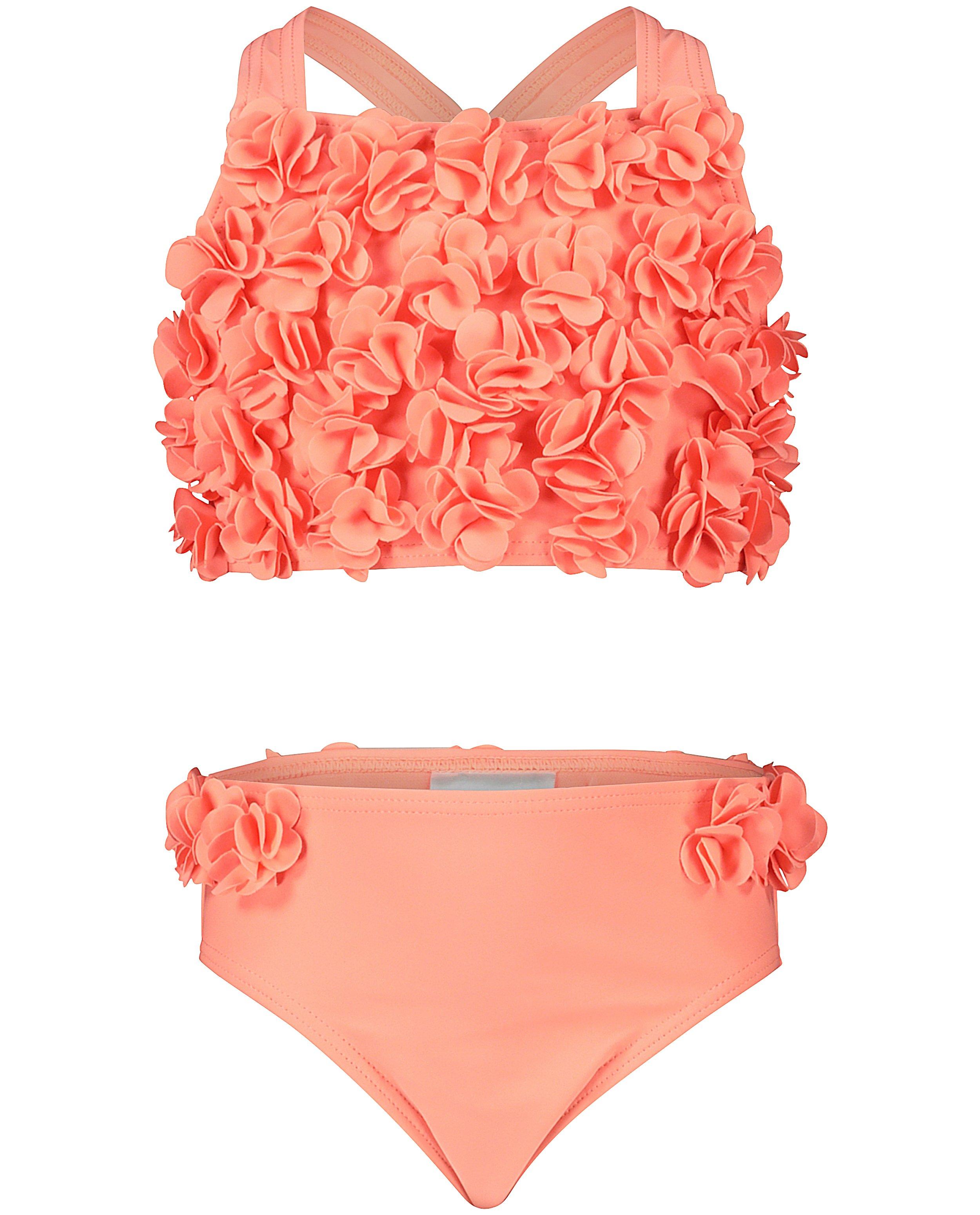 Maillots de bain - Bikini rose fluo, fleurs