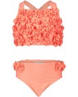 Zwemkleding - Fluoroze bikini met bloemetjes