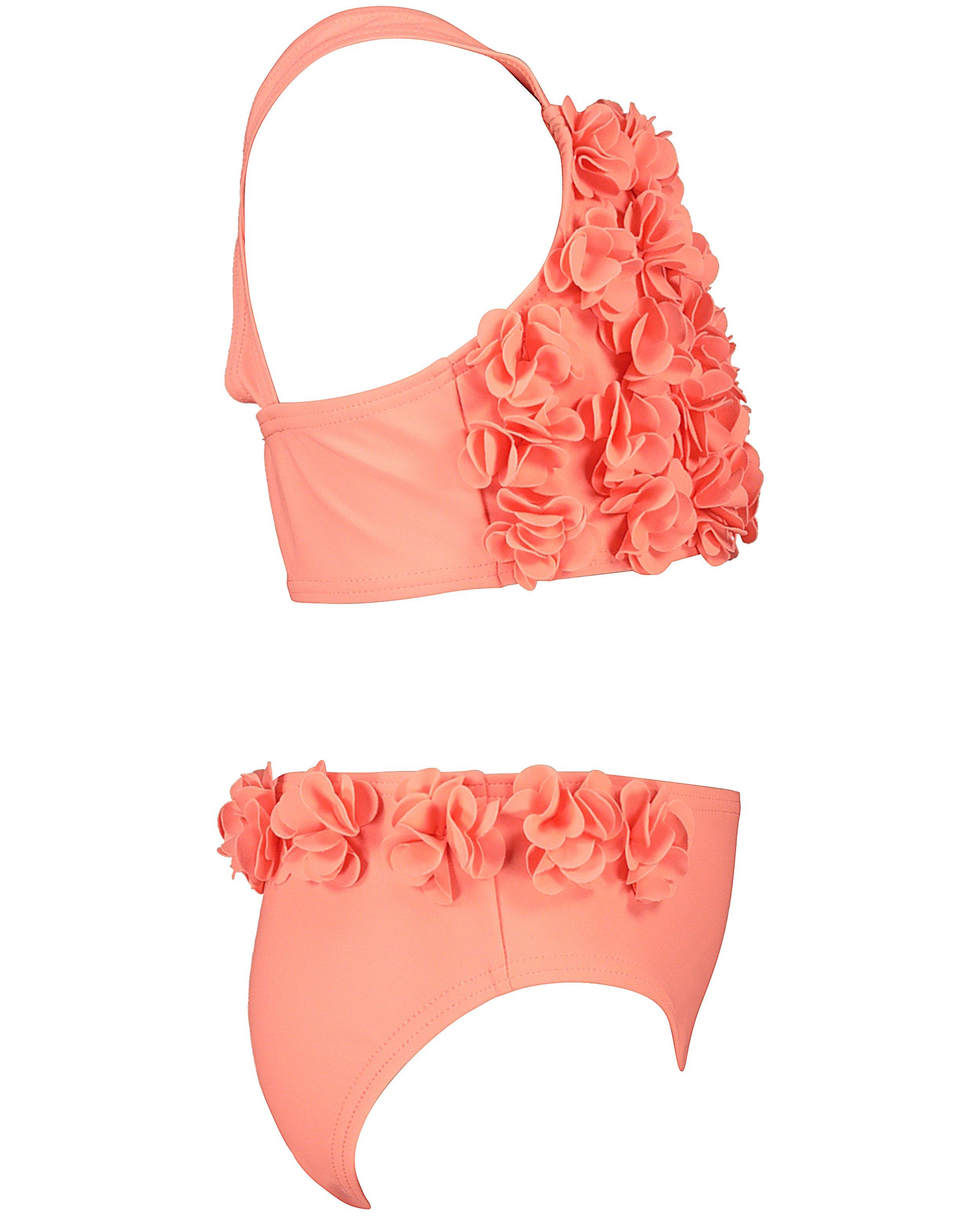 Maillots de bain - Bikini rose fluo, fleurs