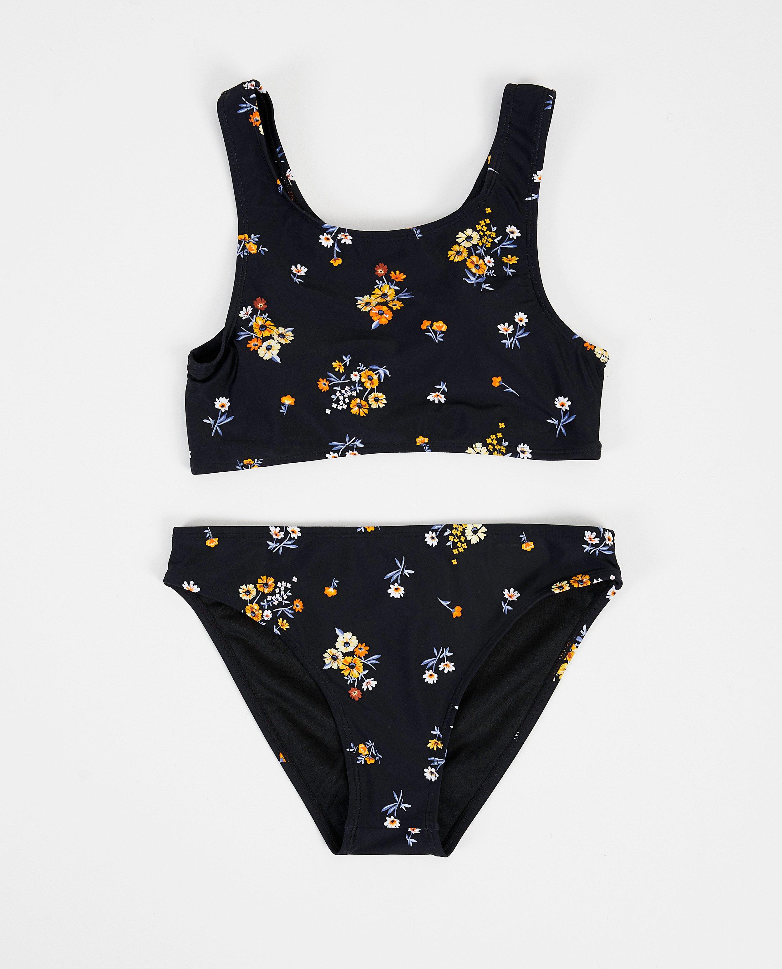 Bikini bleu à imprimé fleuri - intégral - Groggy