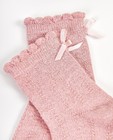 Kousen - Roze babykousjes met metaaldraad