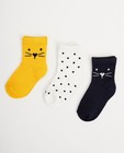 3 paires de chaussettes pour bébés - jaunes, bleues et blanches - JBC