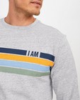 Sweaters - Grijze sweater van biokatoen I AM
