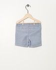 Shorts - Blauwe short met microprint Feest