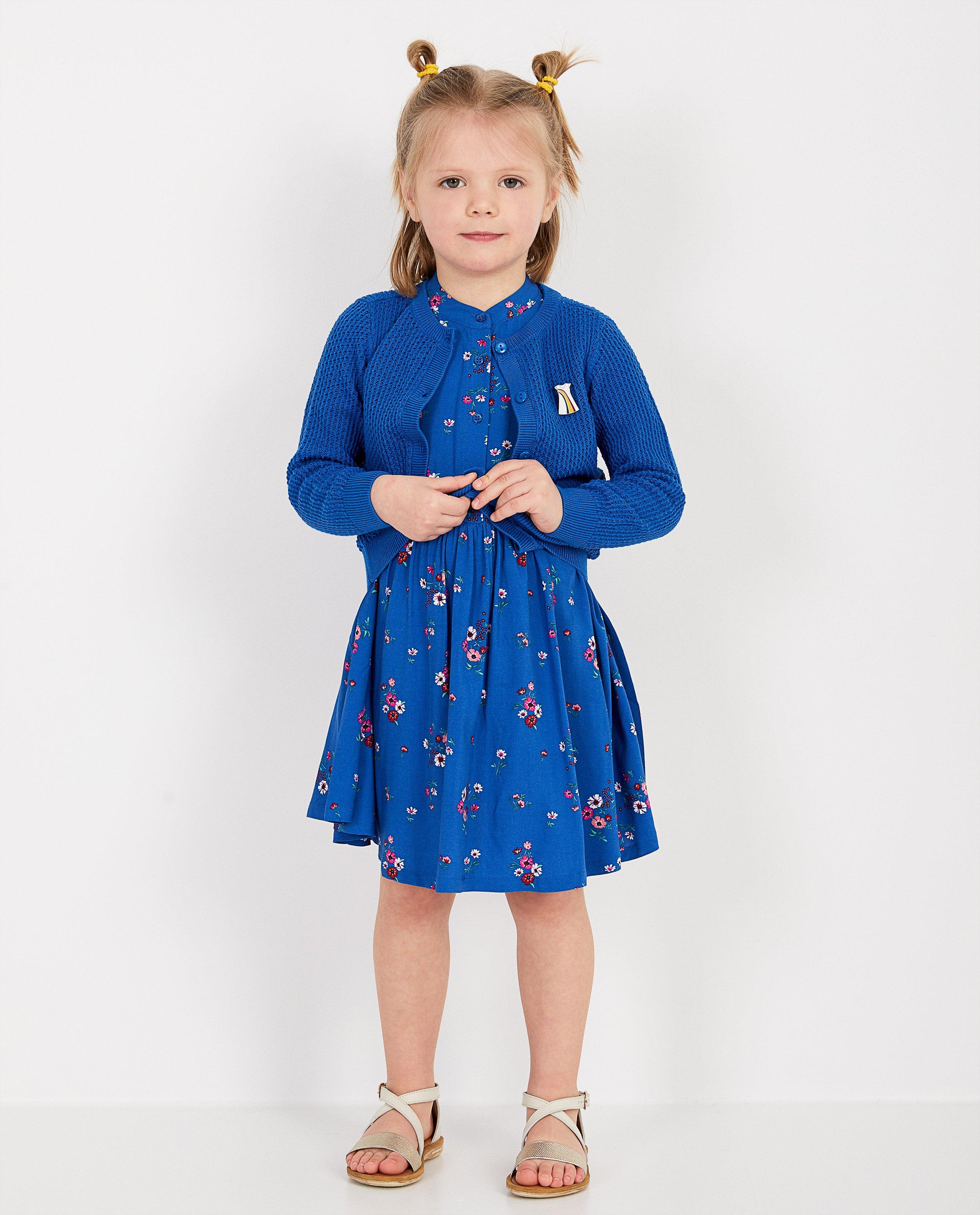 Kleedjes - Blauwe jurk met print K3