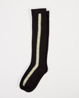 Chaussettes noires à rayures - grises et jaune fluo - JBC