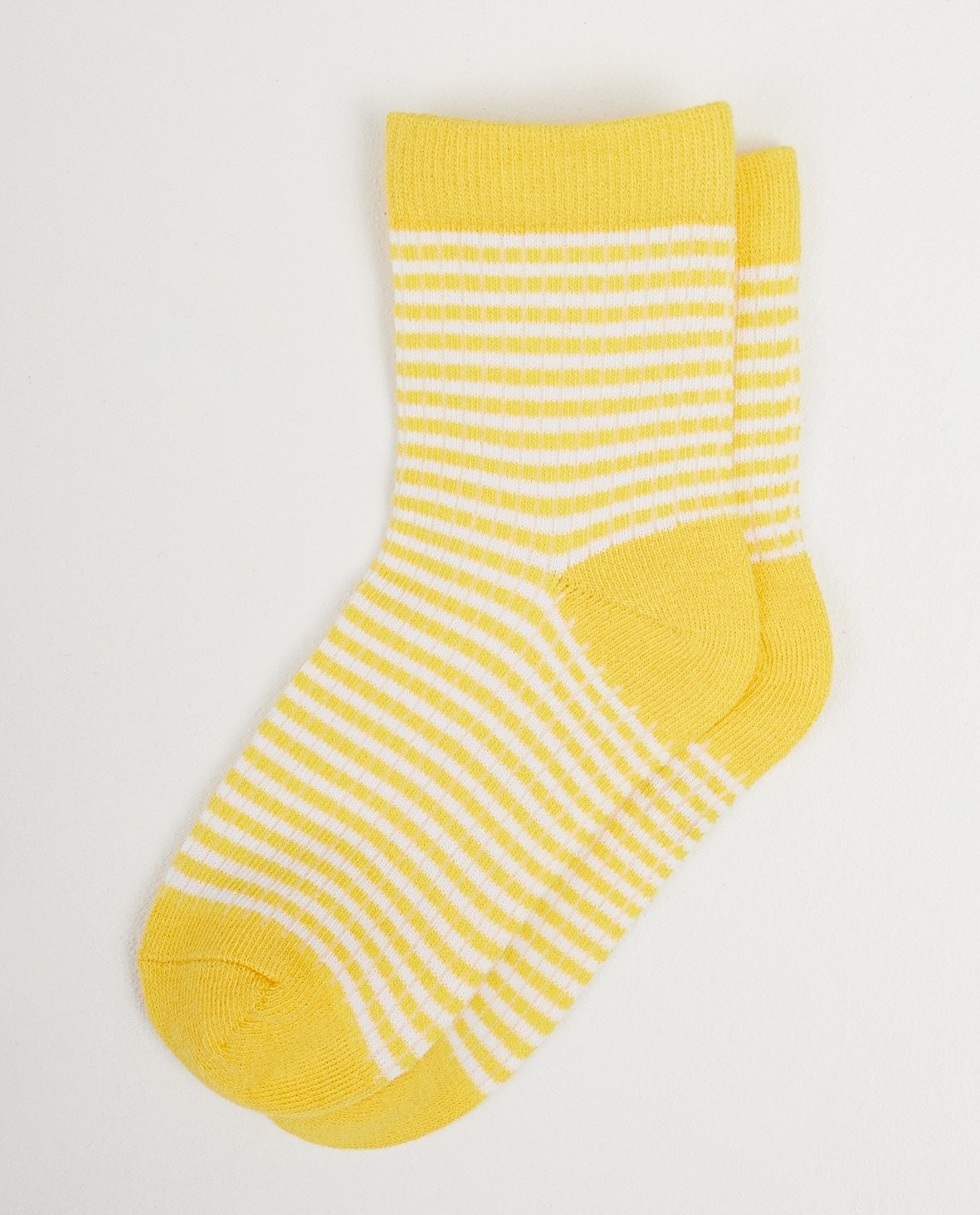 Chaussettes jaunes, rayures - blanches - JBC