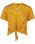 T-shirts - Geel T-shirt met bloemenprint