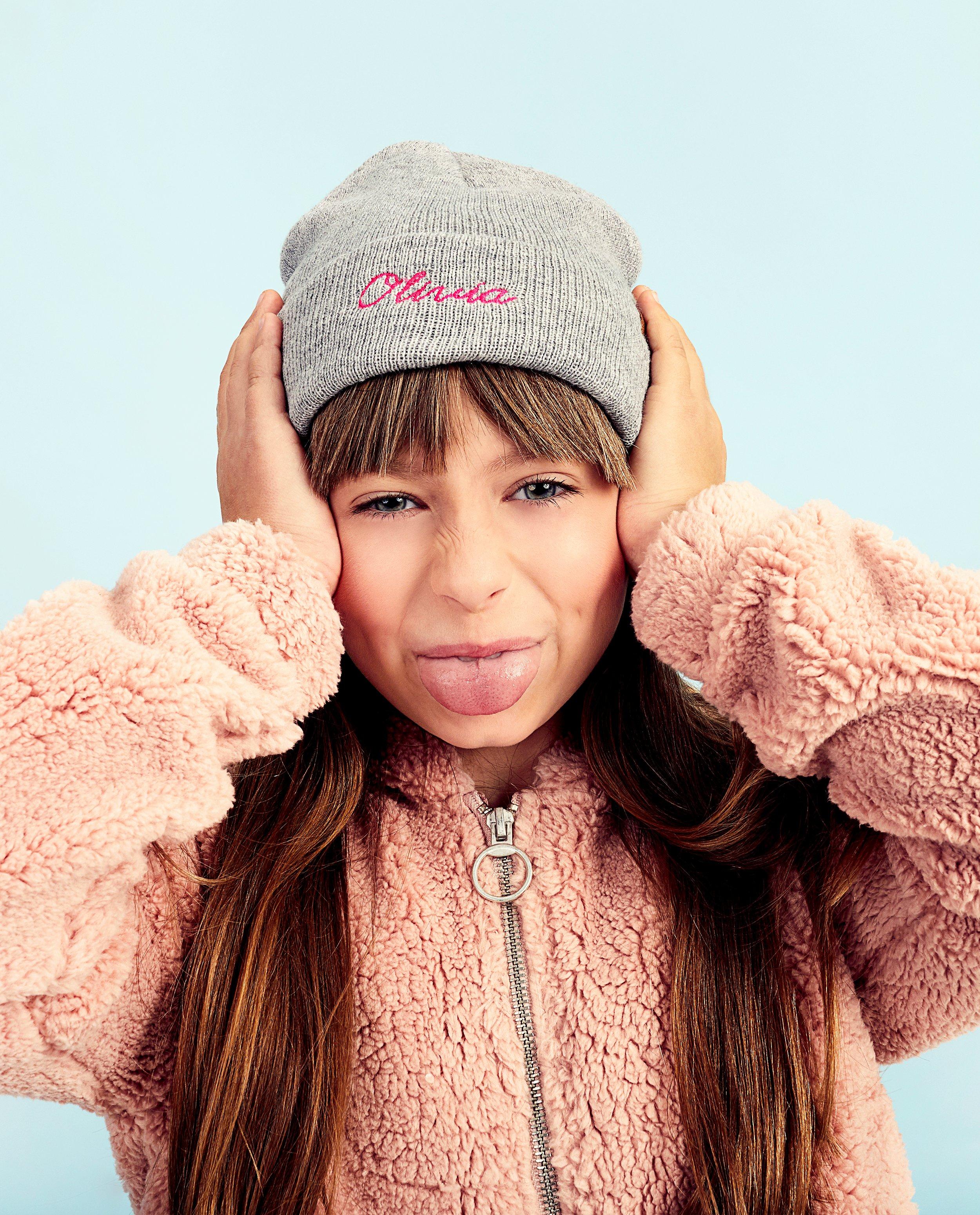 Bonnet gris unisexe, Studio Unique - personnalisable - JBC