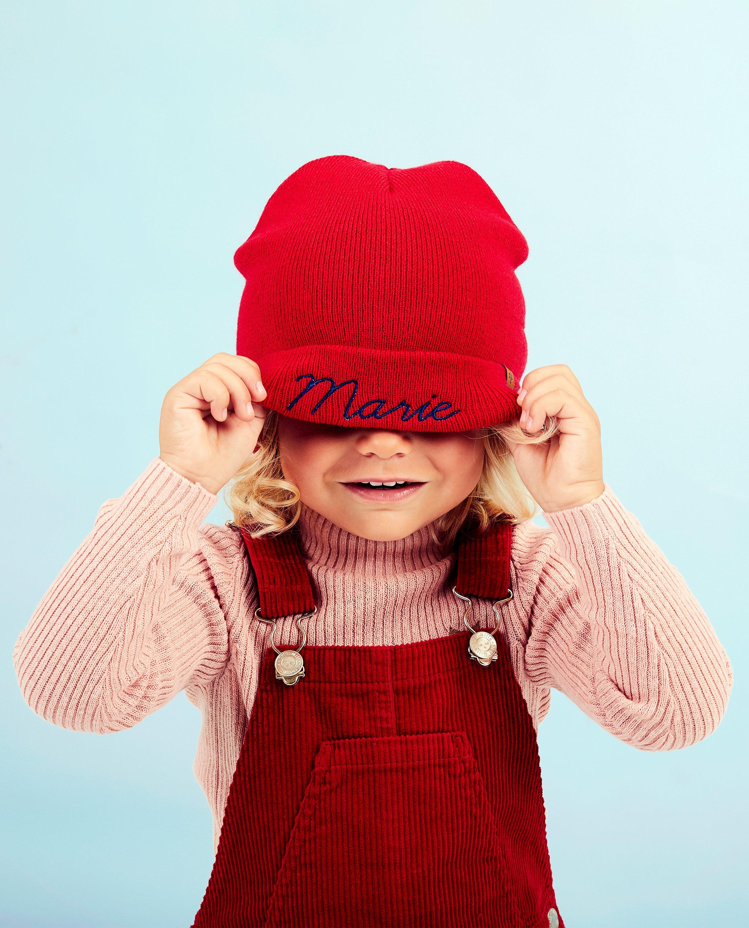 Rode unisex muts, Studio Unique - personaliseerbaar - JBC