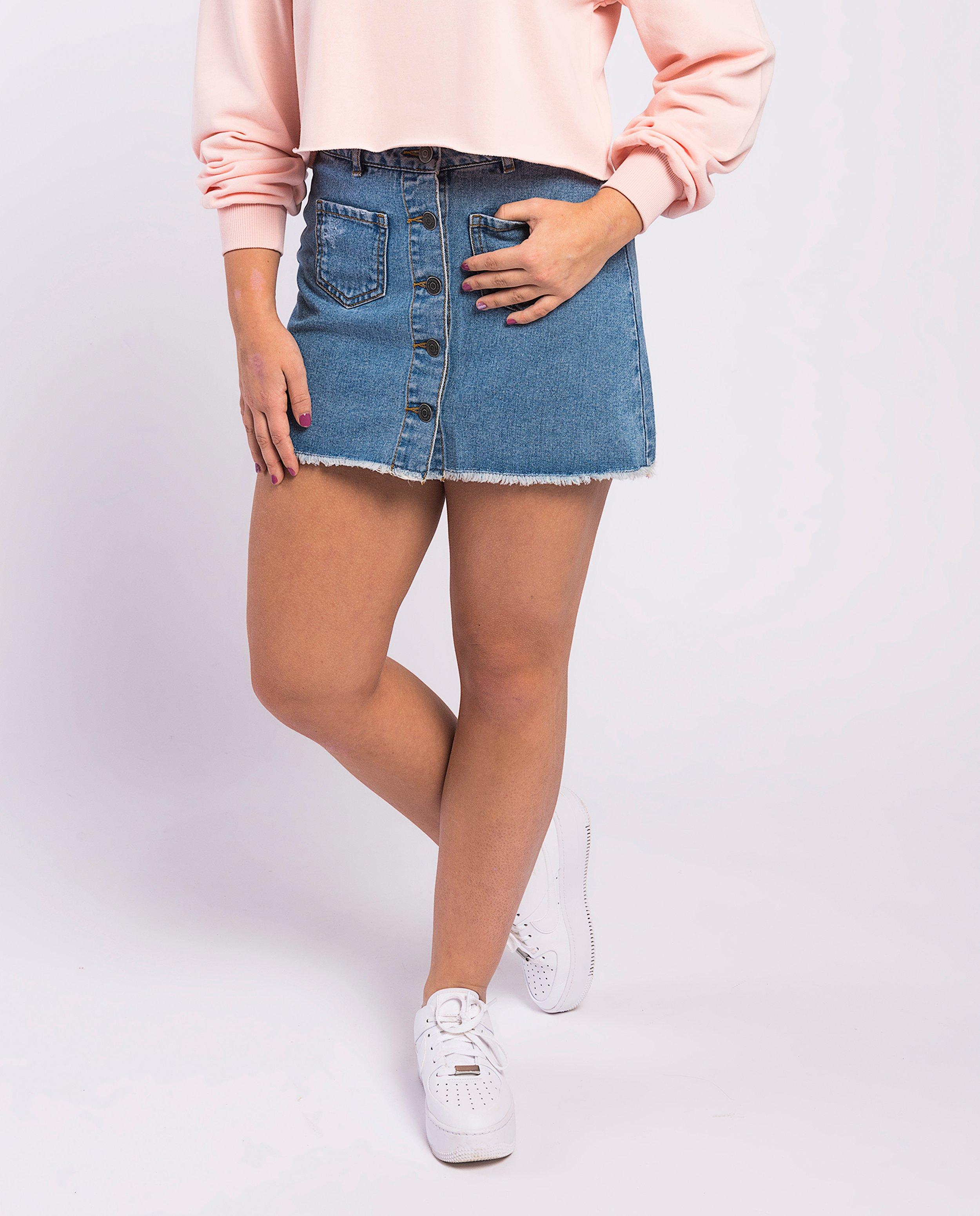 Rokken - Blauwe jeansrok Steffi Mercie
