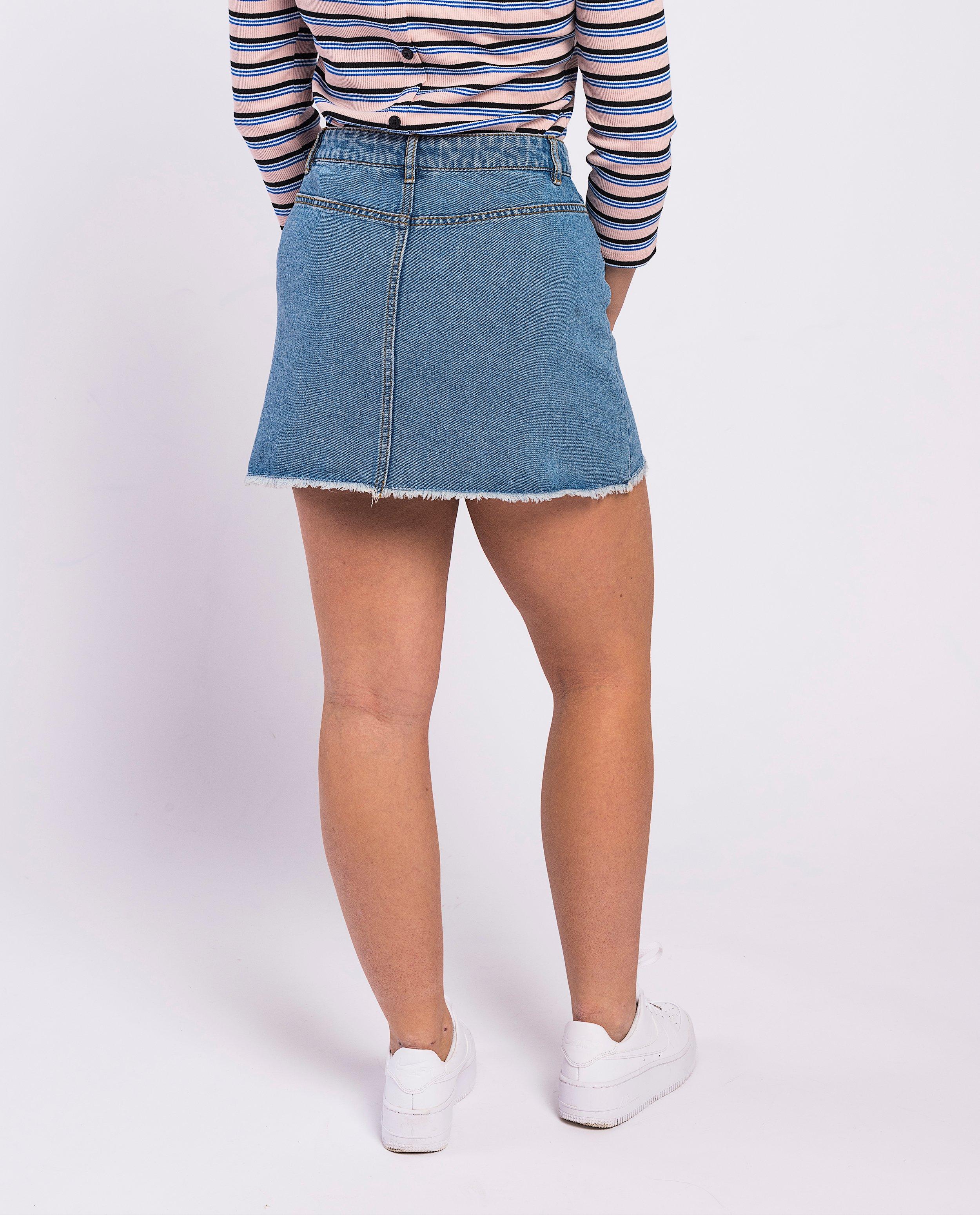 Rokken - Blauwe jeansrok Steffi Mercie
