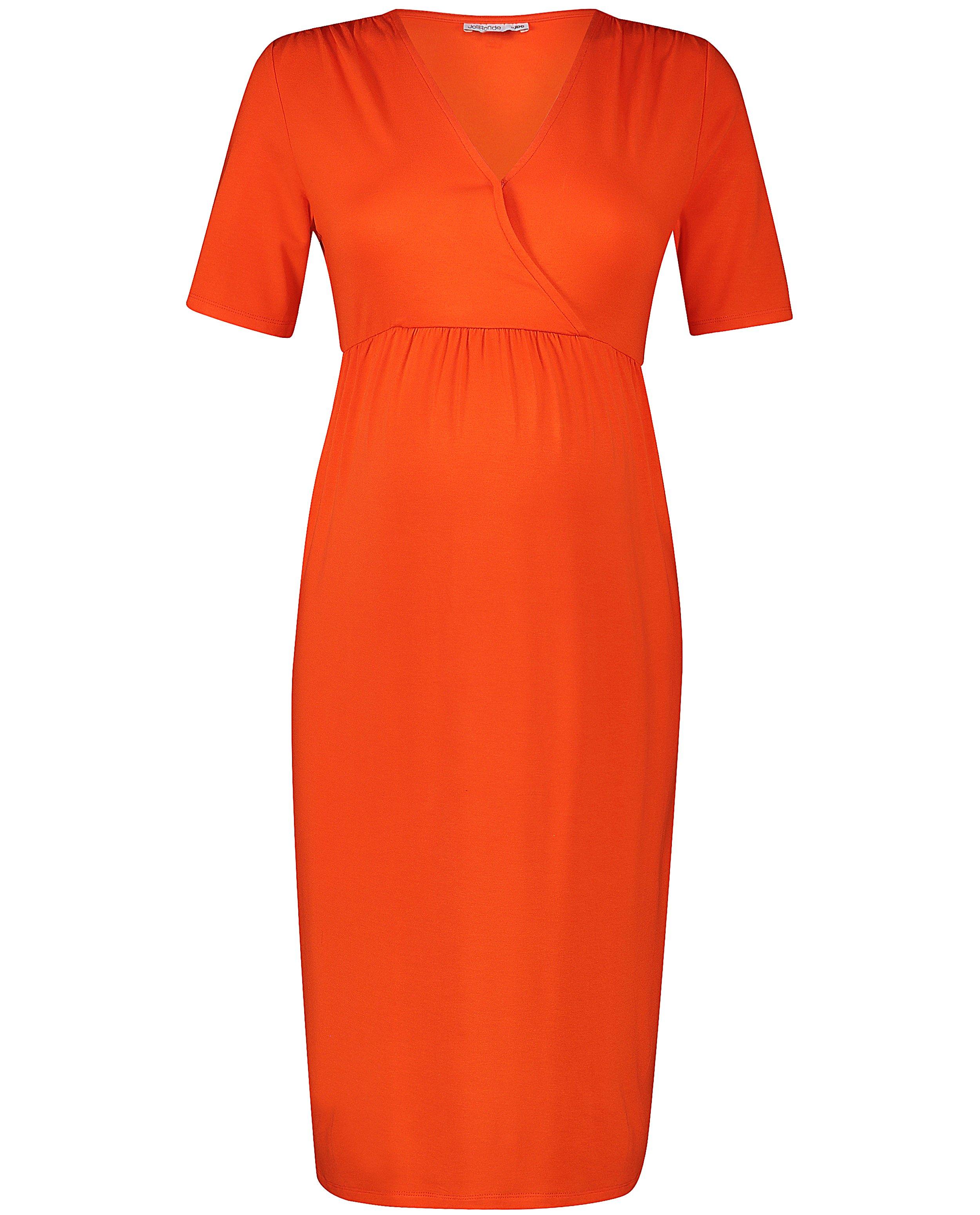 Robe de grossesse orange JoliRonde - fermeture à la poitrine - Joli Ronde