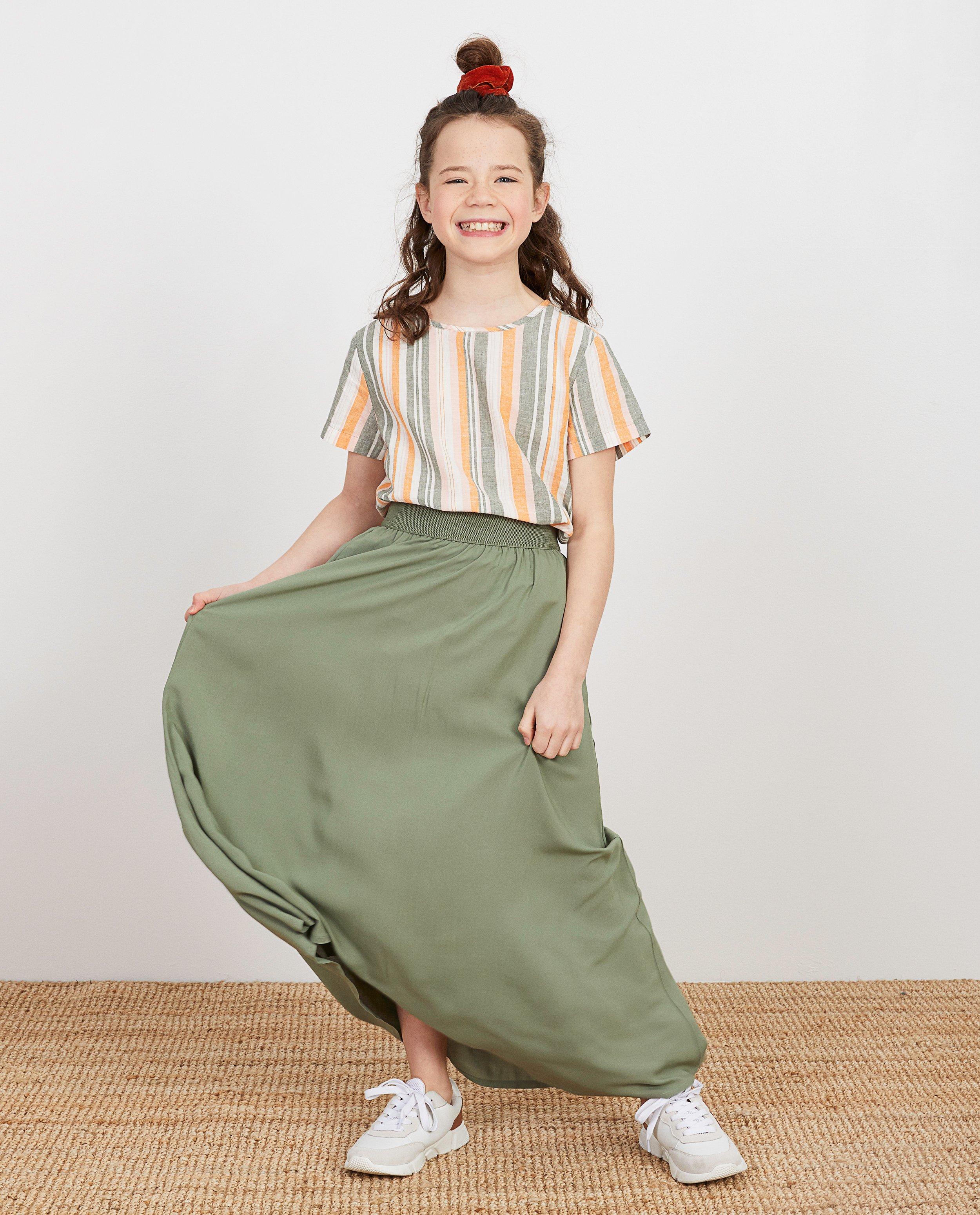 Maxi-rok van EcoVero viscose I AM - Product Detail - khaki - afbeelding nummer 1