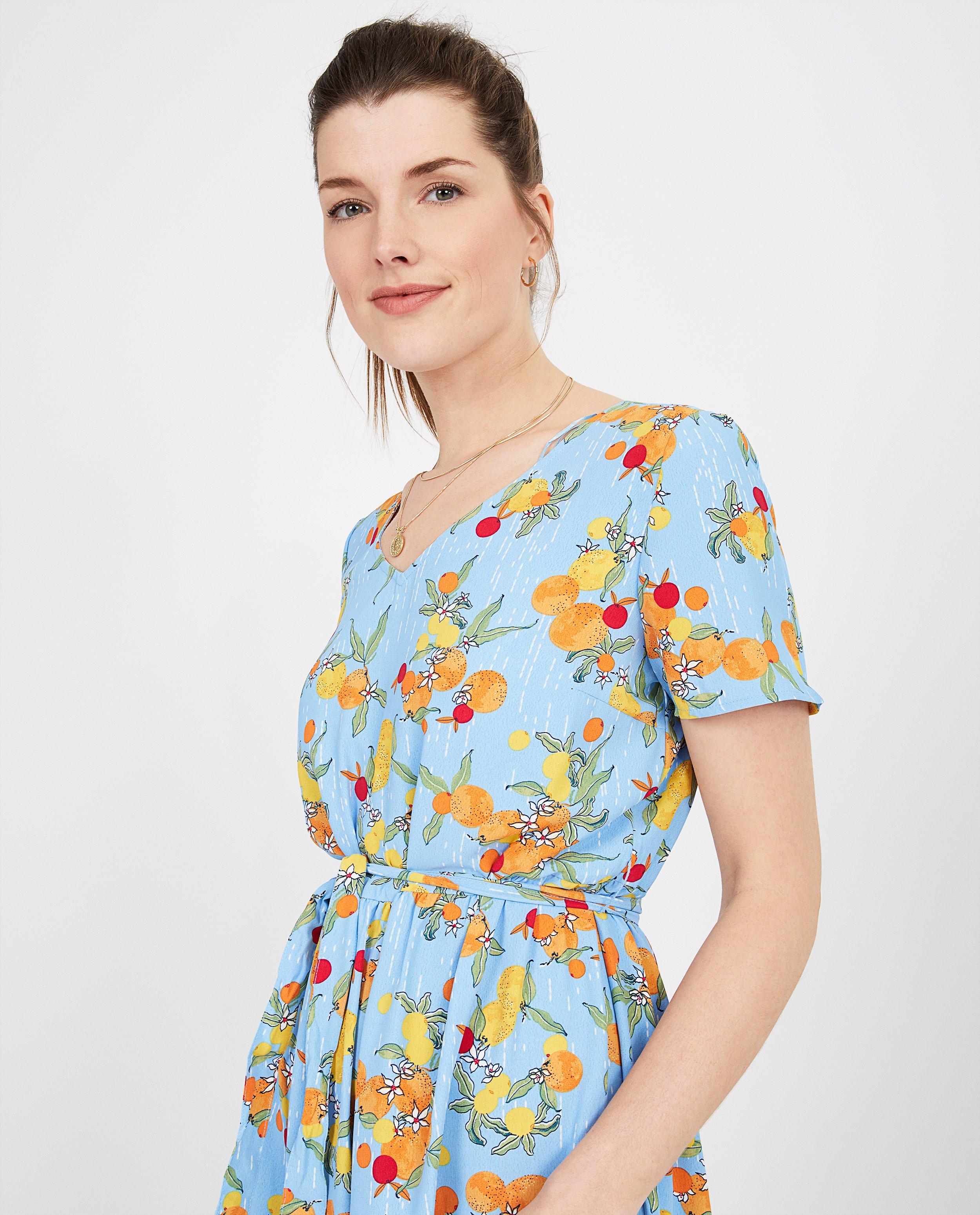 Kleedjes - Lichtblauwe jurk met print Youh!
