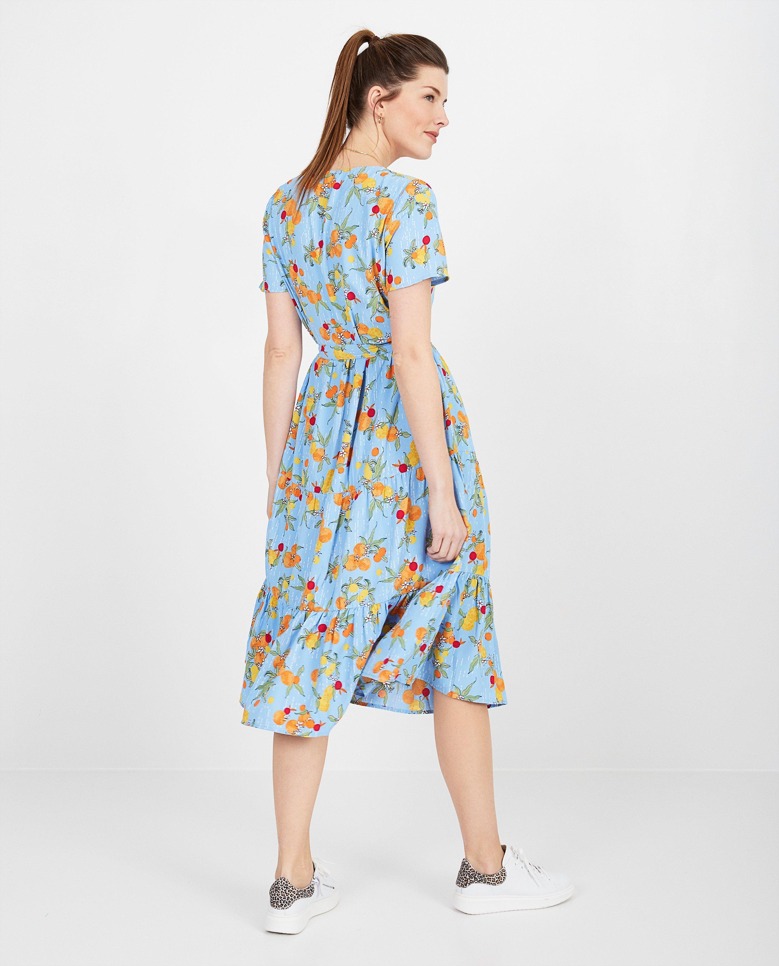 Kleedjes - Lichtblauwe jurk met print Youh!