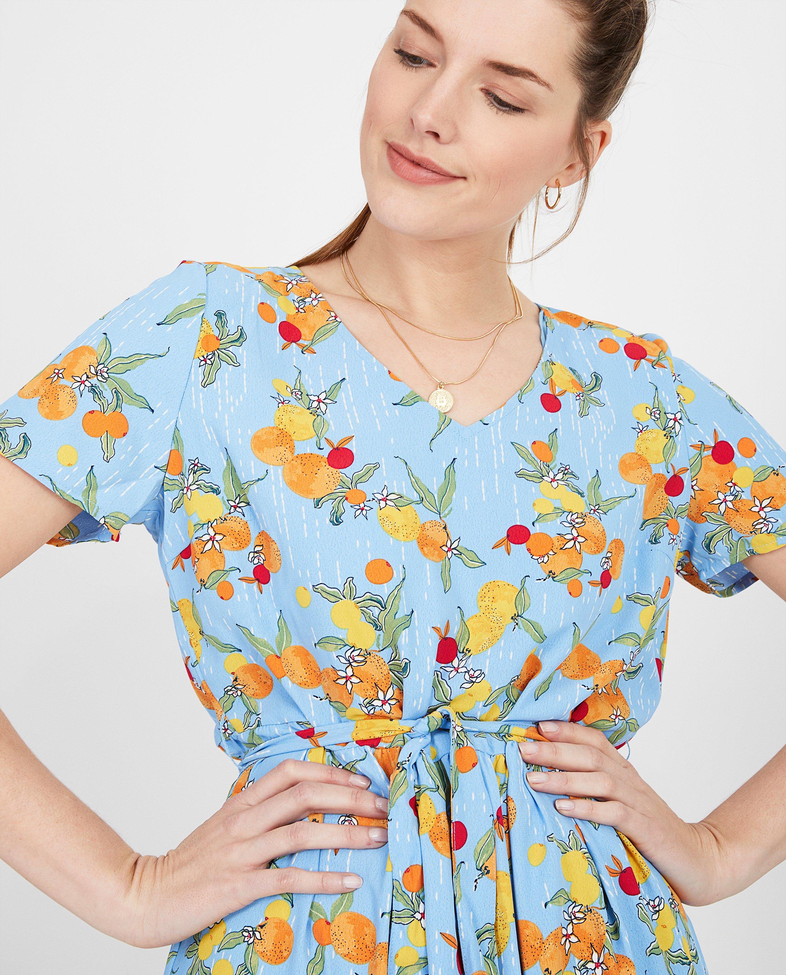 Kleedjes - Lichtblauwe jurk met print Youh!