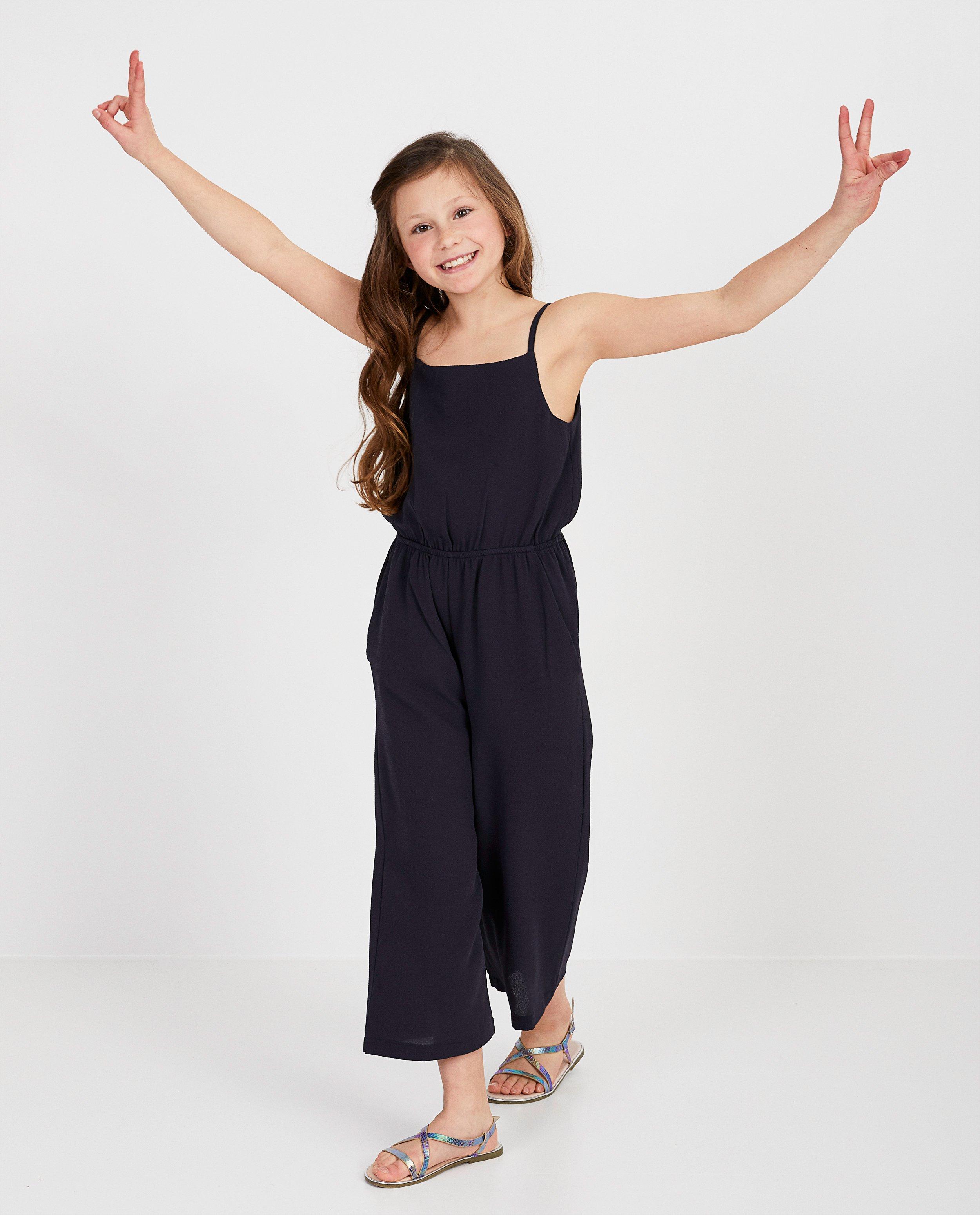 Blauw jumpsuit - met spaghettibandjes - Fish & Chips