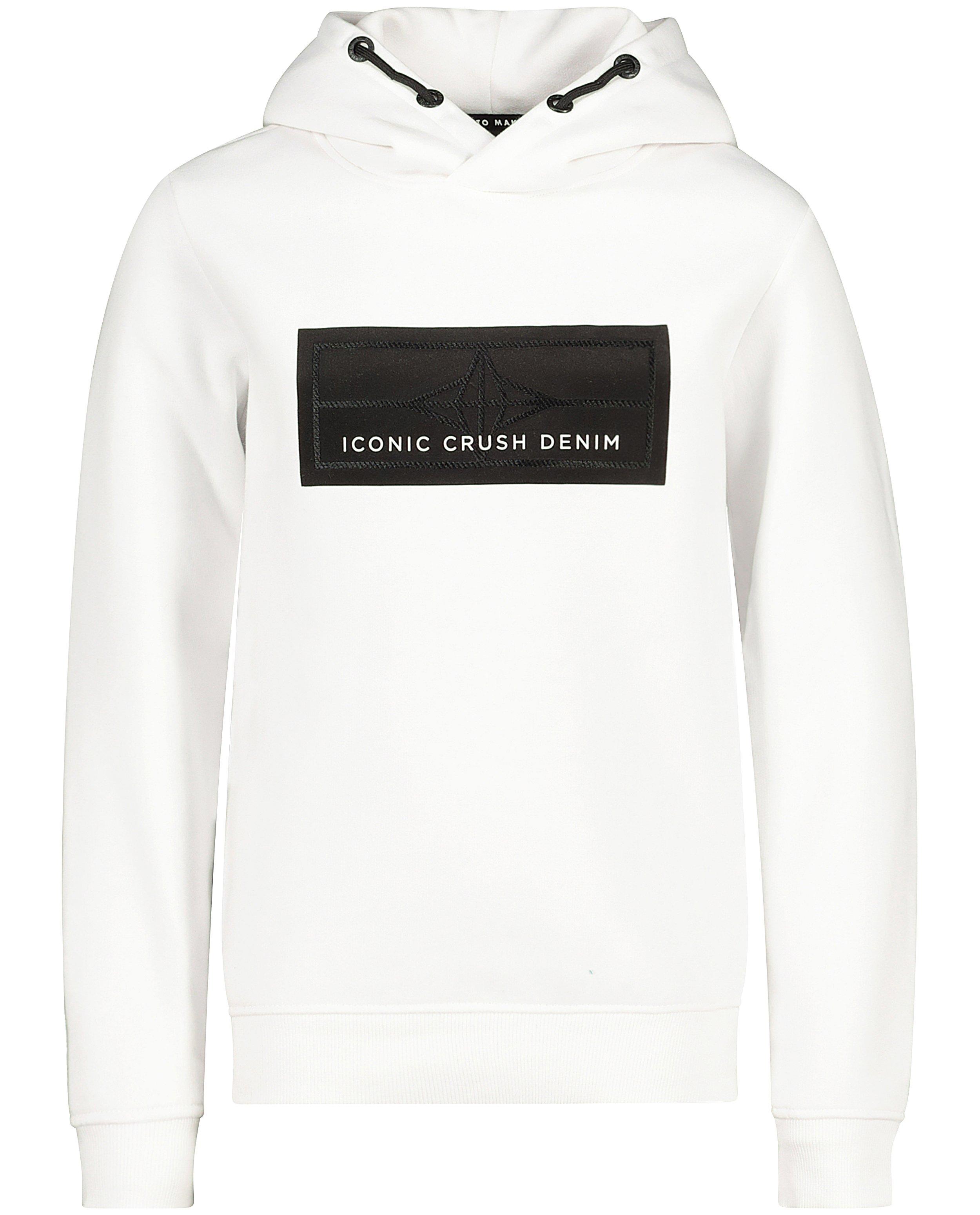 Witte hoodie Iconic Crush Denim - met opschrift - Crush Denim