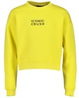 Gele sweater Iconic Crush Denim - met opschrift - Crush Denim