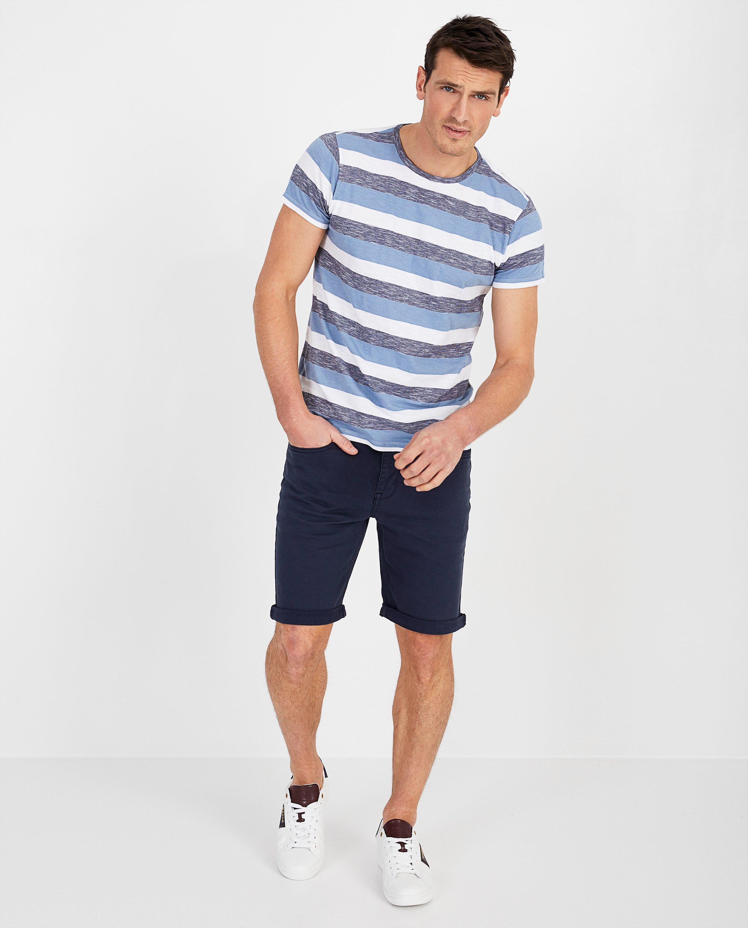 T-shirt met strepenpatroon Noize - in blauw - Noize
