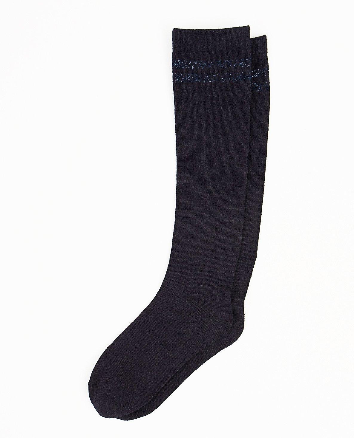 Mi-bas bleu foncé - fil métallisé - JBC