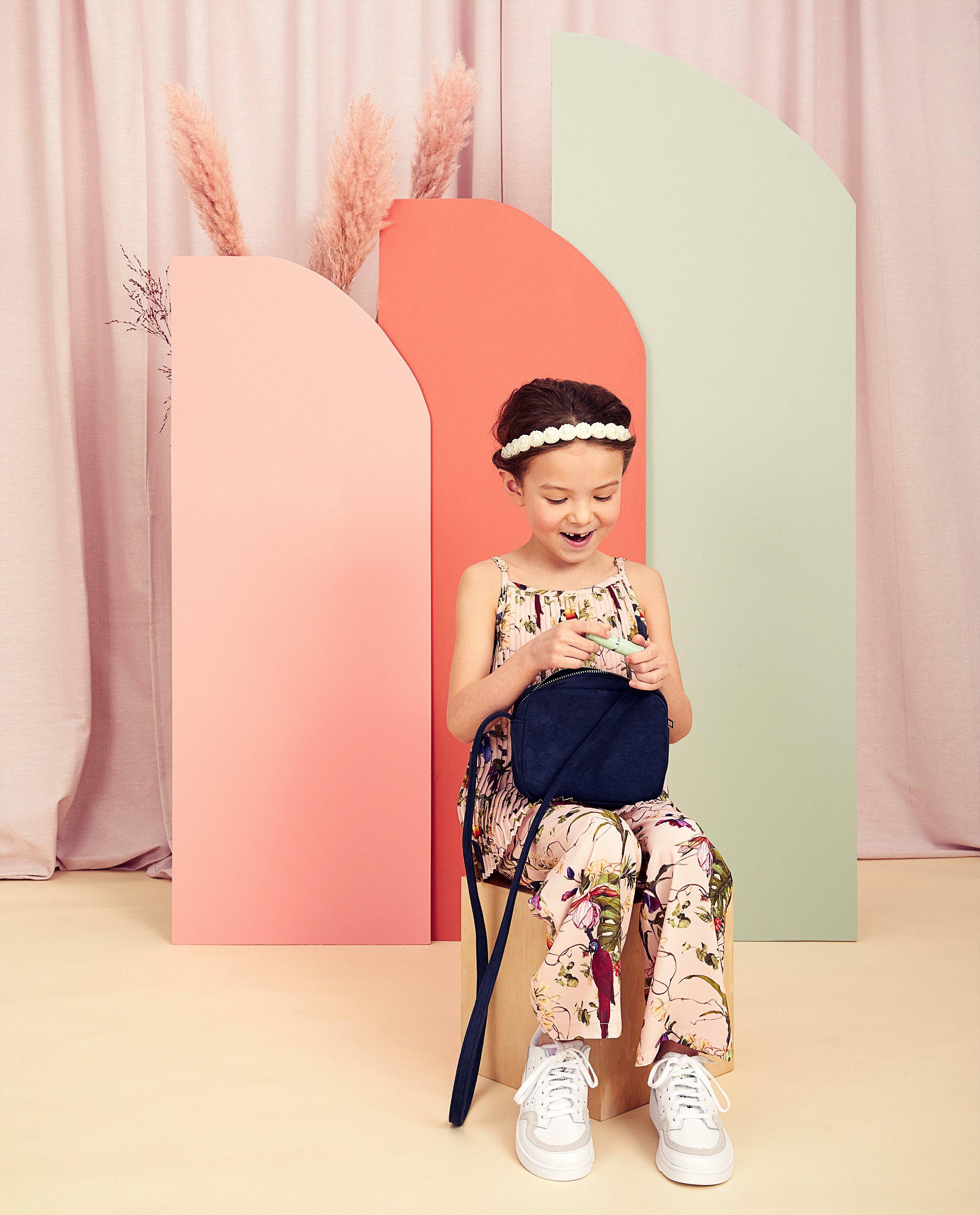 Broeken - Roze broek met print Communie