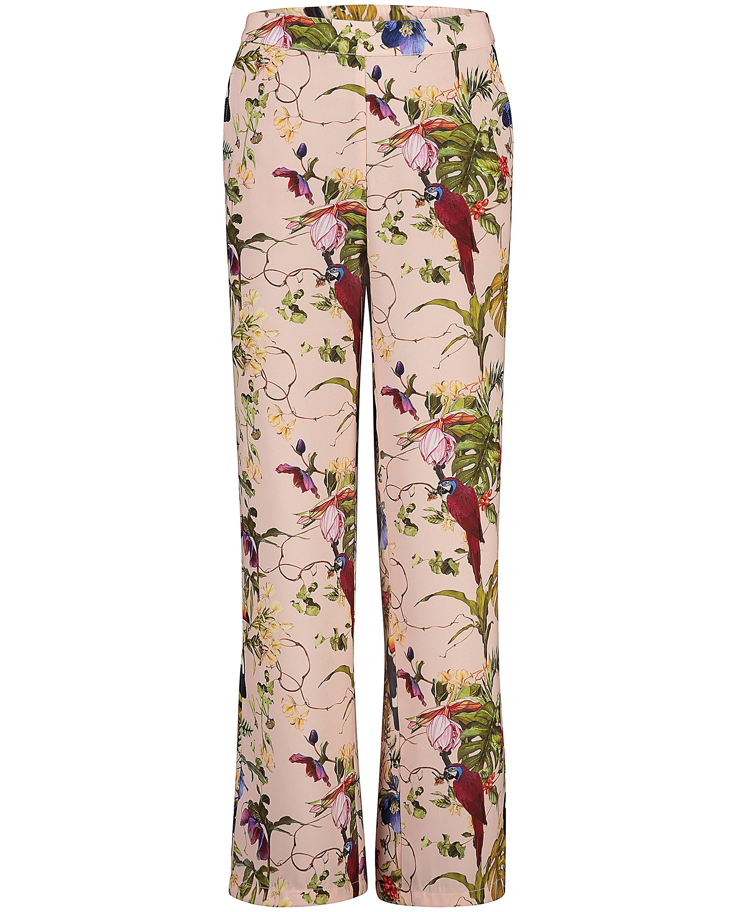 Broeken - Roze broek met print Communie