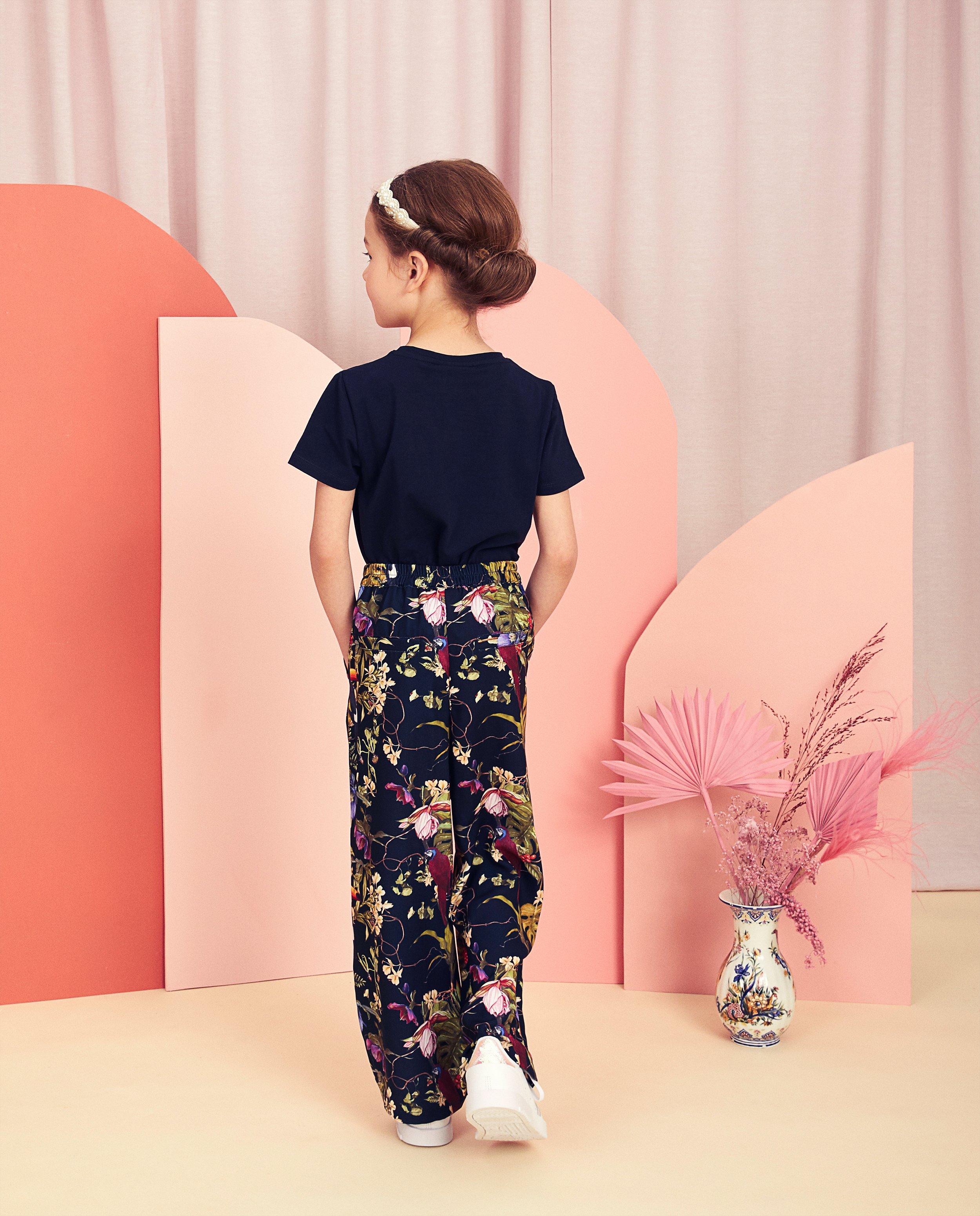 Broeken - Zwarte broek met print Communie