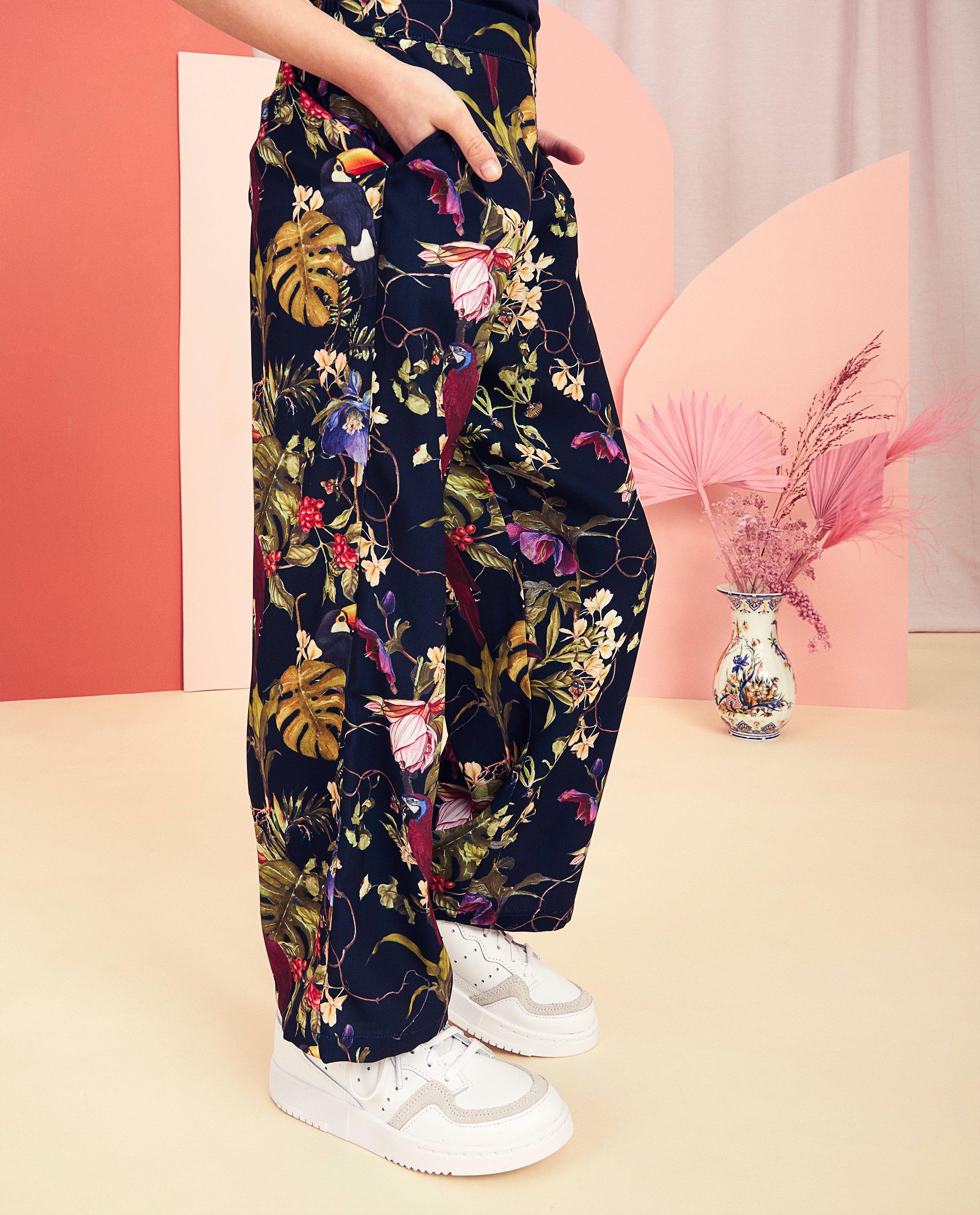 Broeken - Zwarte broek met print Communie