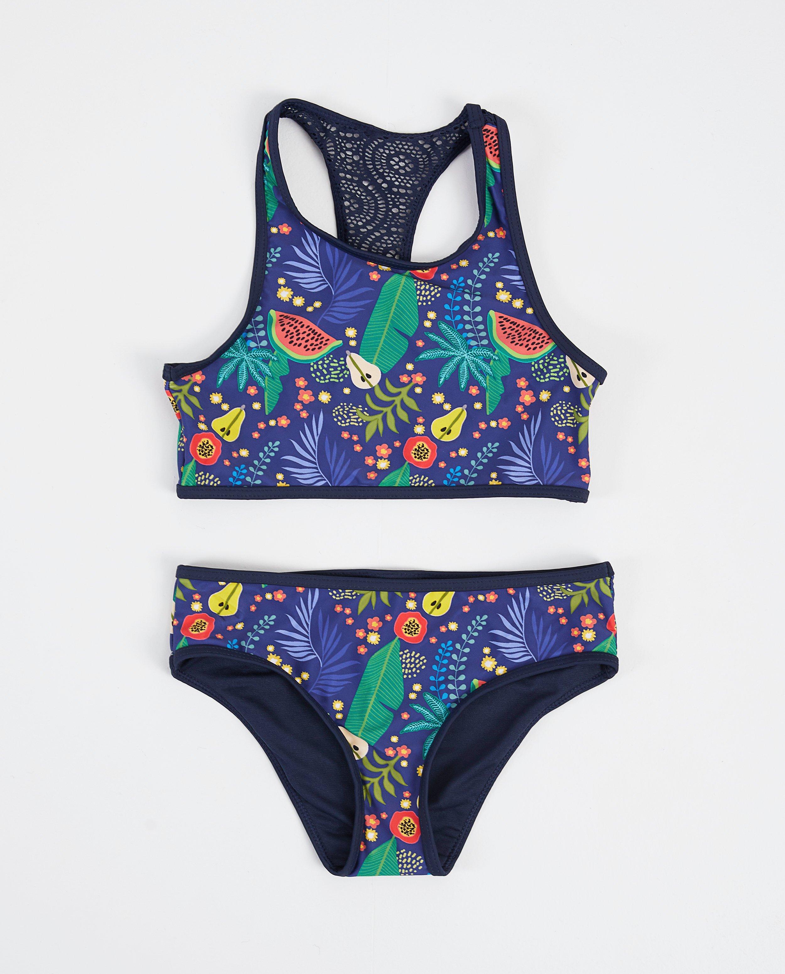 Blauwe bikini met print - allover - Fish & Chips