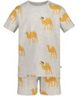 Nachtkleding - Grijze pyjama met kameelprint