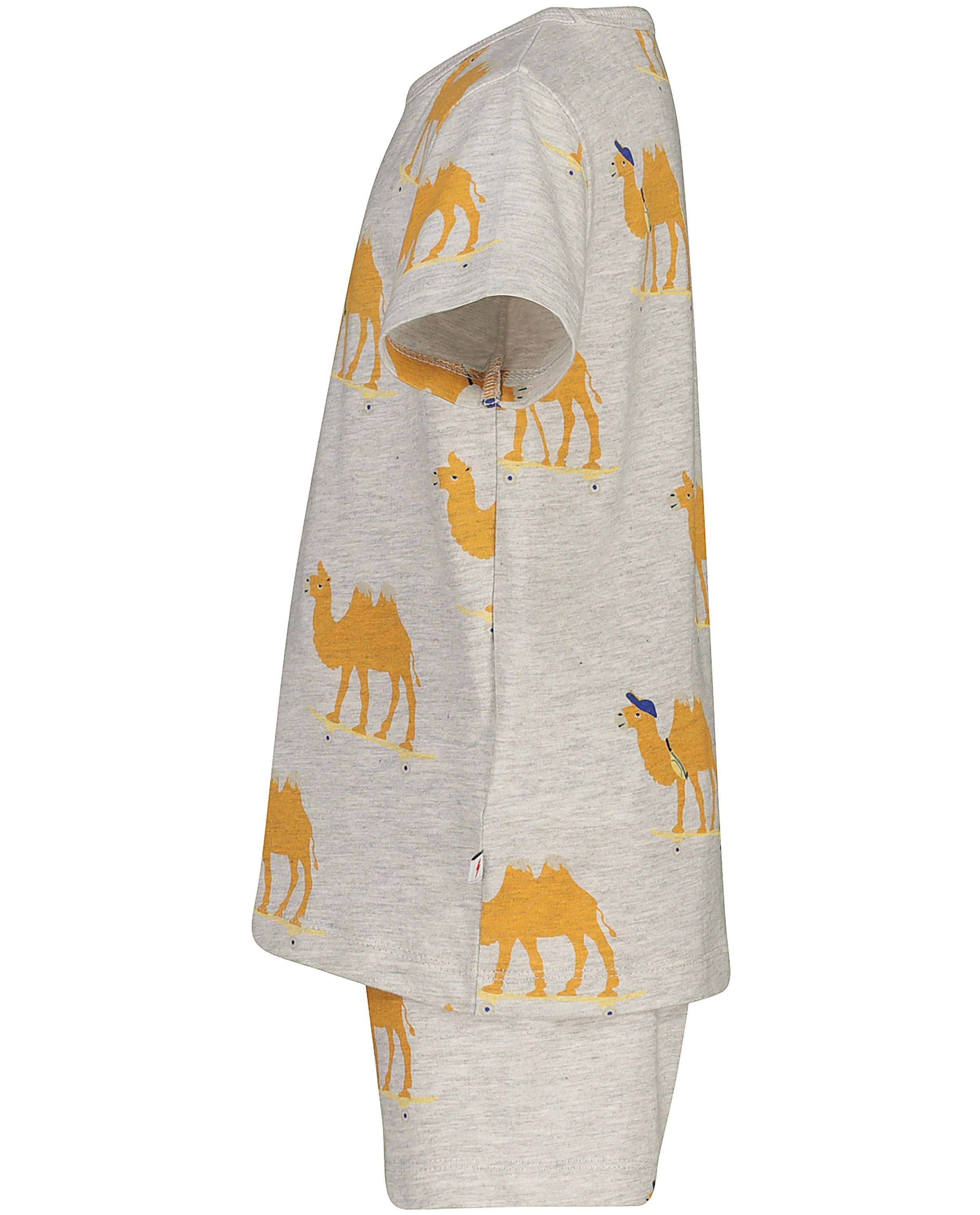Nachtkleding - Grijze pyjama met kameelprint