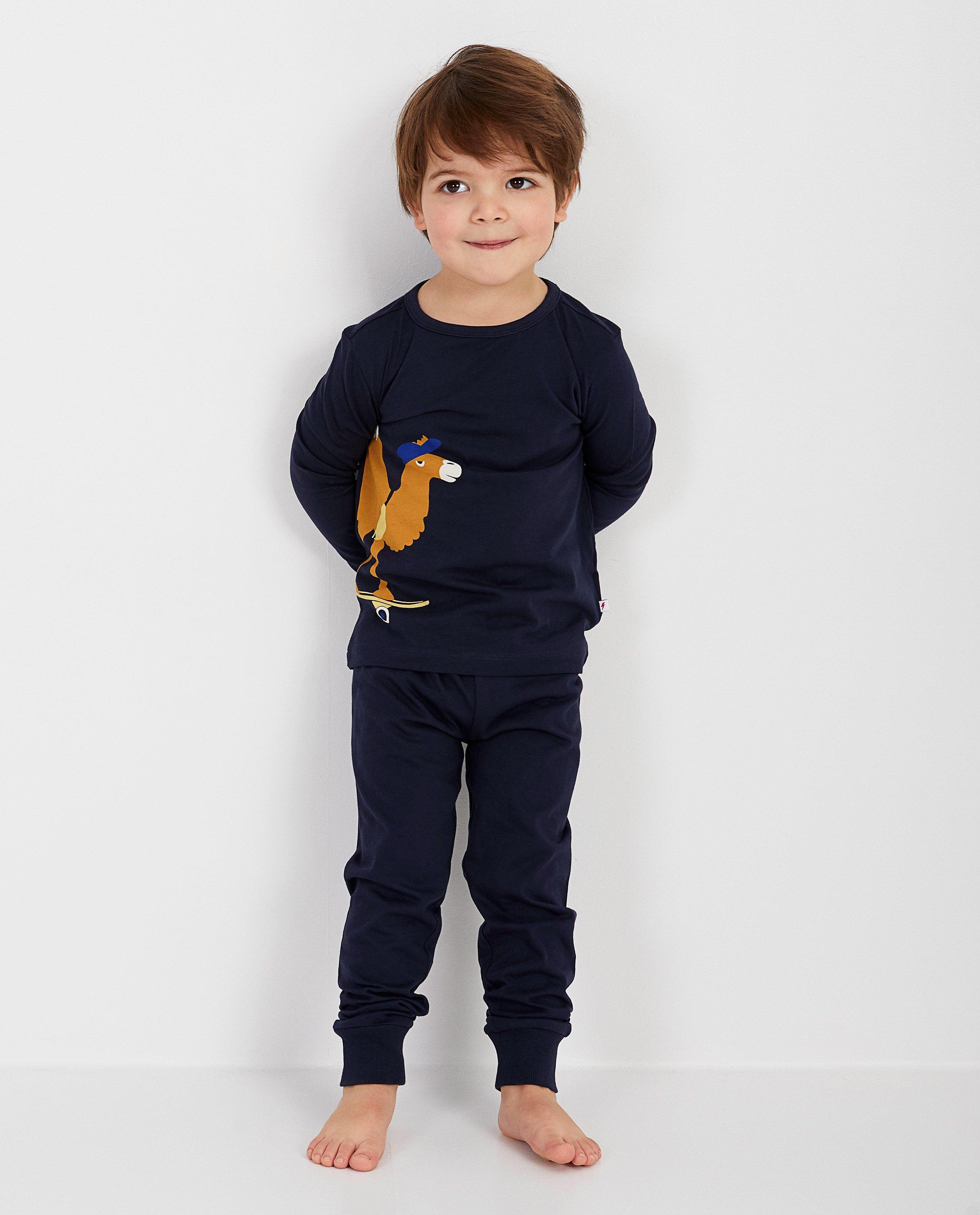 Nachtkleding - Blauwe pyjama met kameelprint