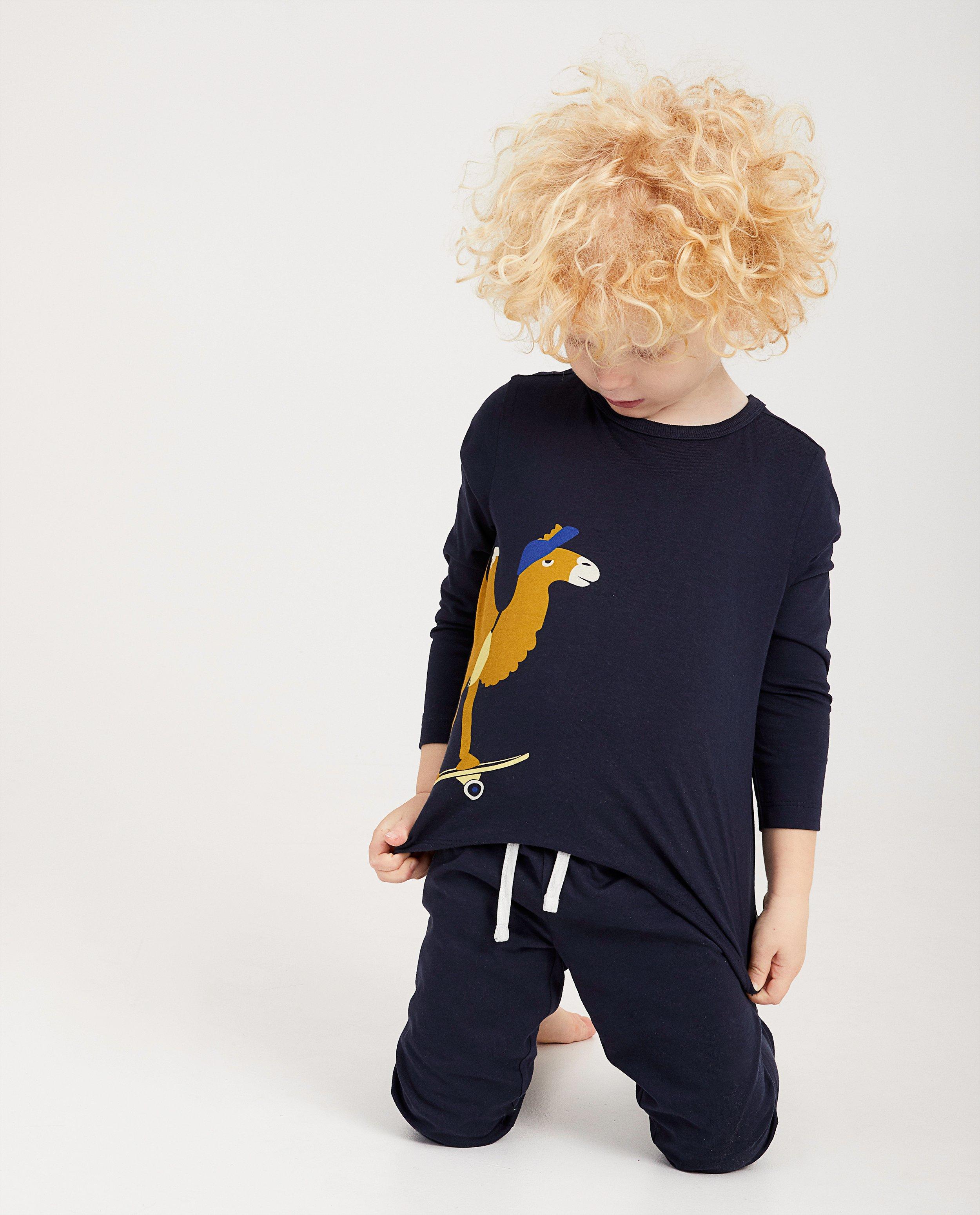 Nachtkleding - Blauwe pyjama met kameelprint