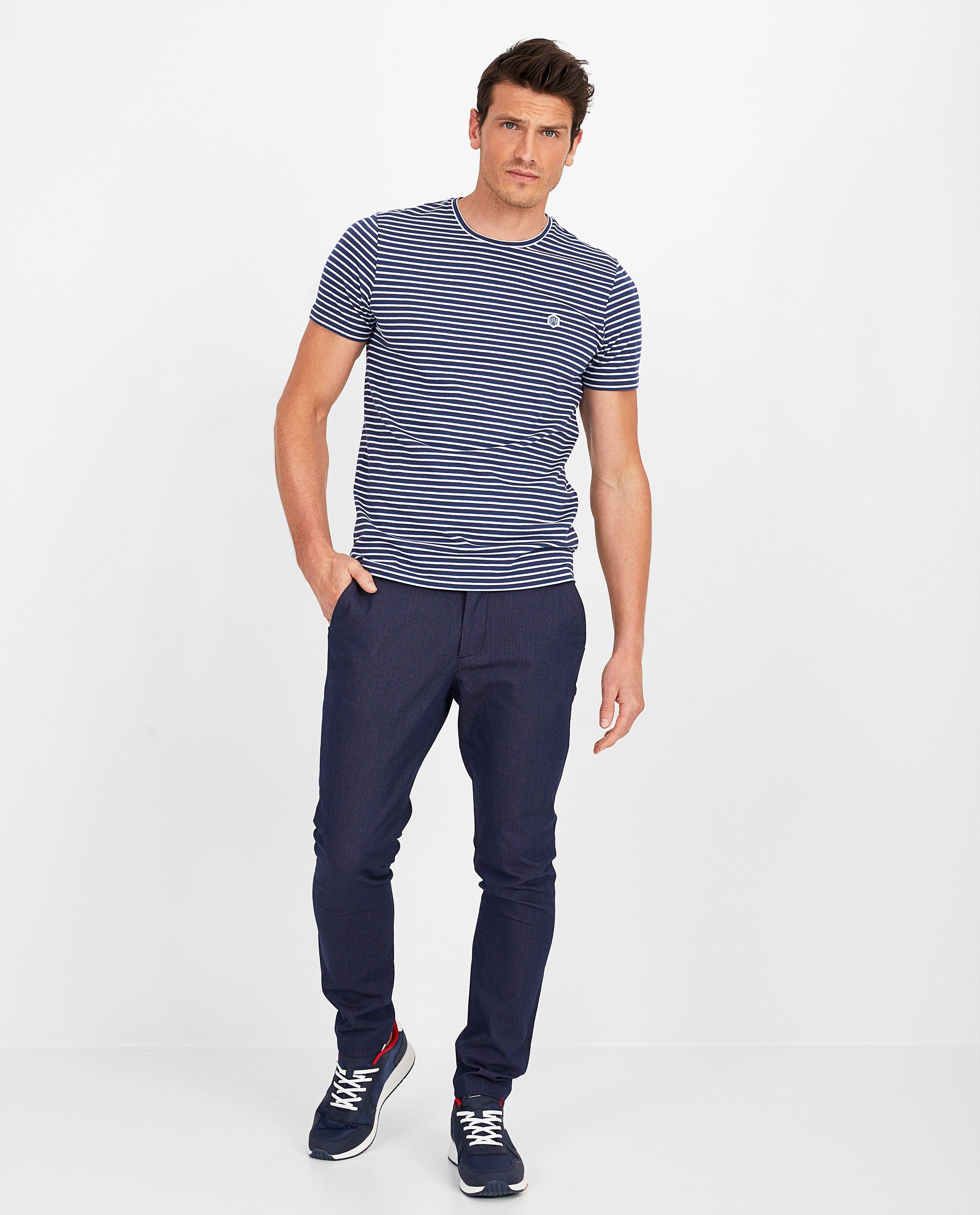 Gestreept shirt - blauw wit gestreept - Quarterback