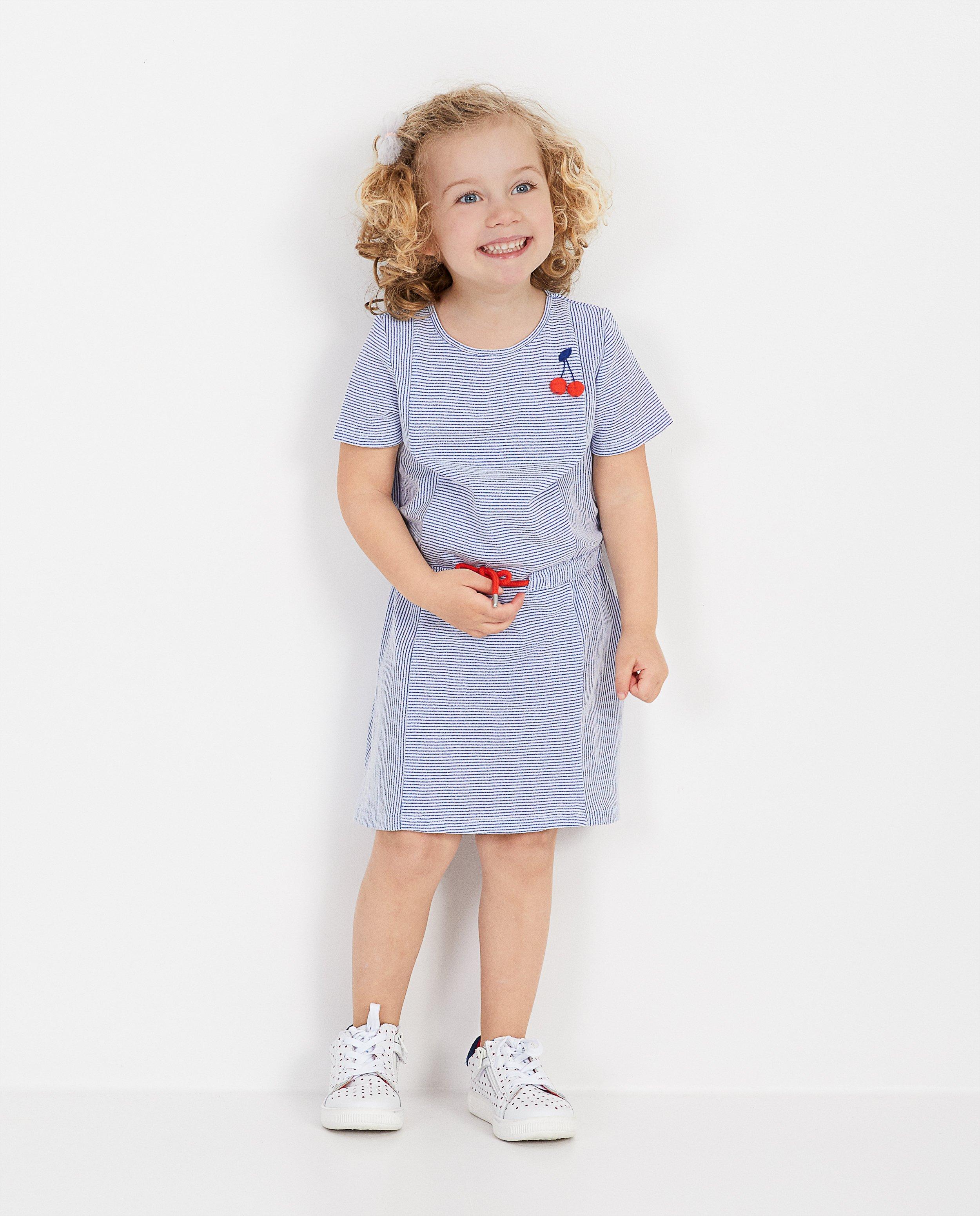 Kleedjes - Jurk met blauw-witte strepen